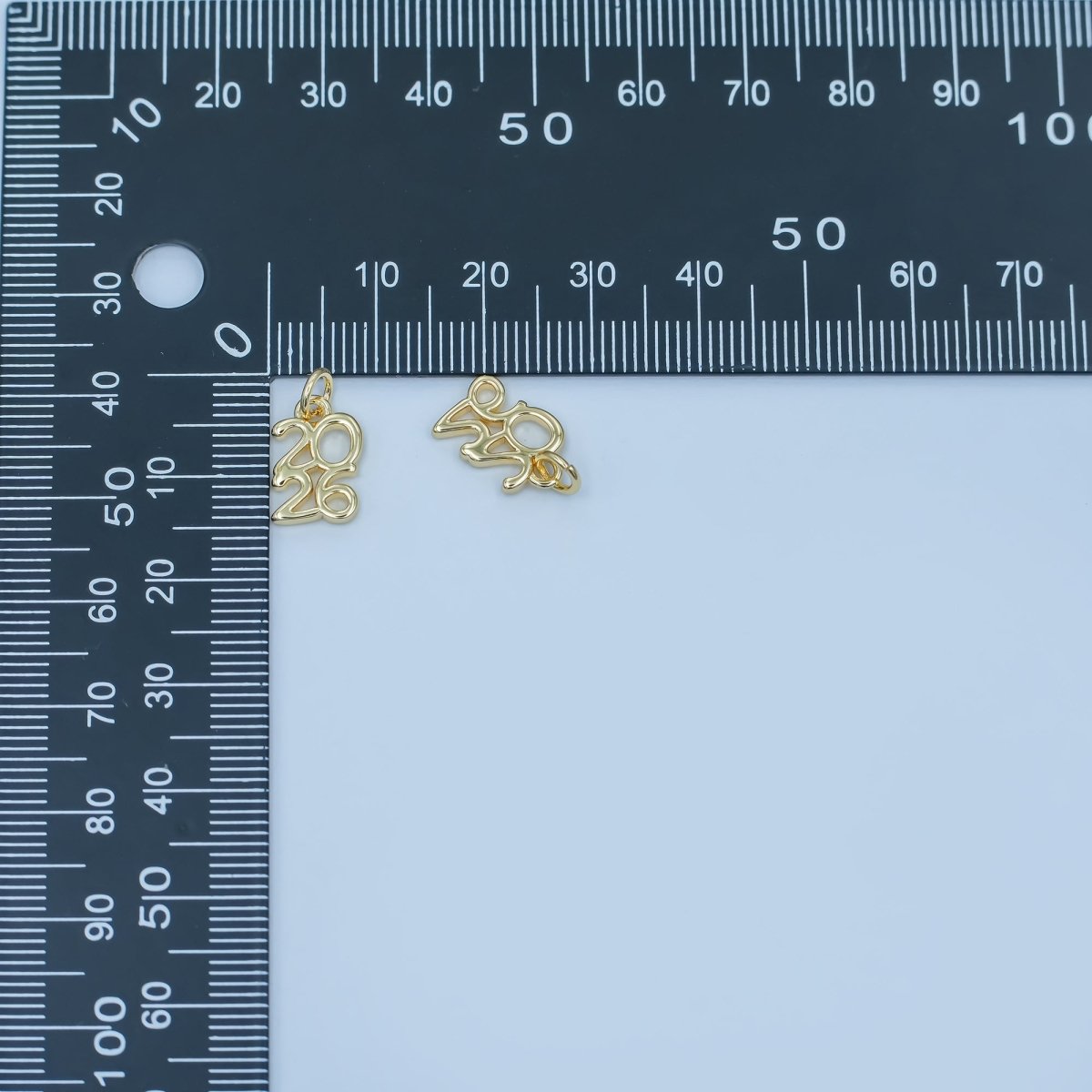 24K Gold Filled "2026" Year Script Minimalist Charm | N094 - DLUXCA