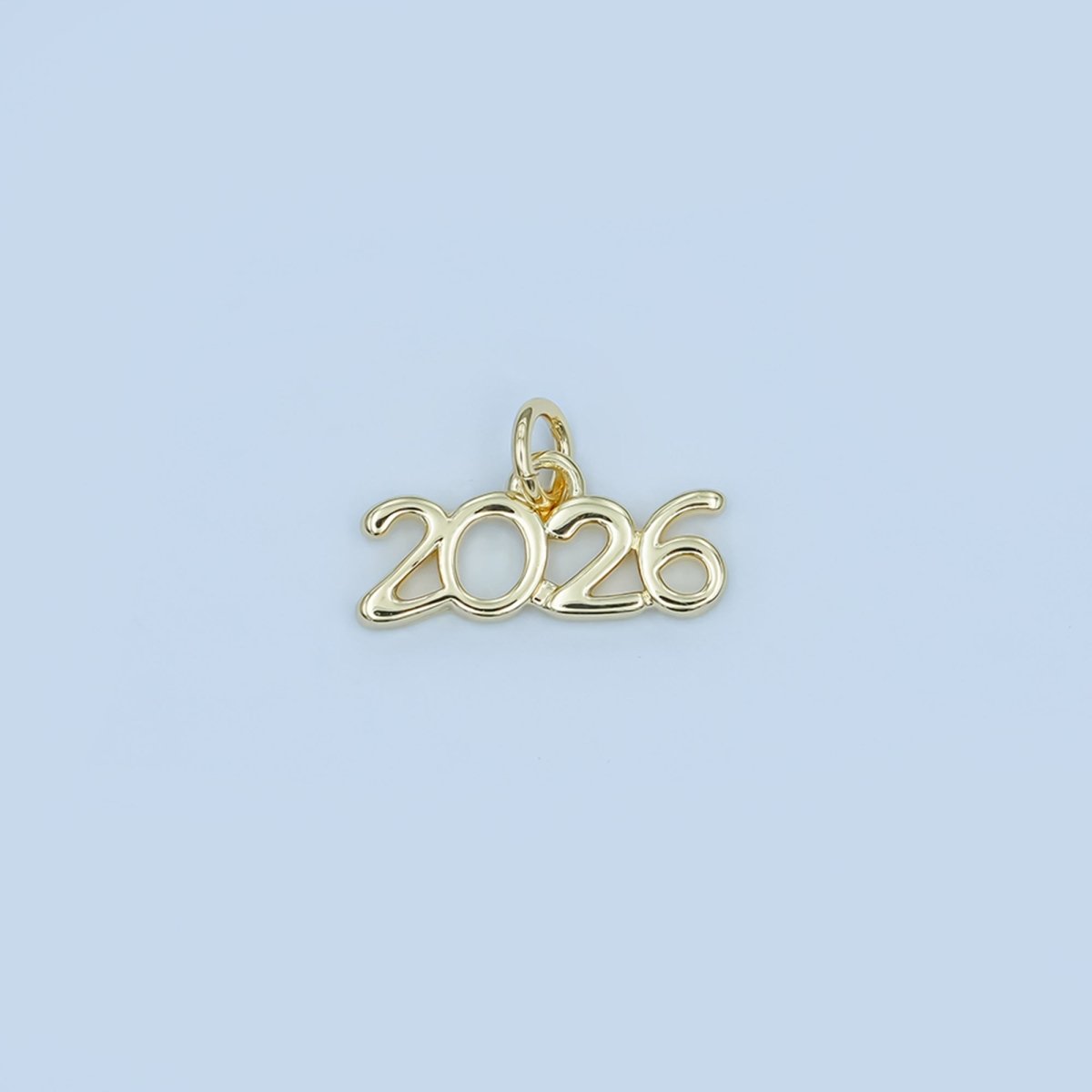 24K Gold Filled "2026" Year Script Minimalist Charm | N095 - DLUXCA