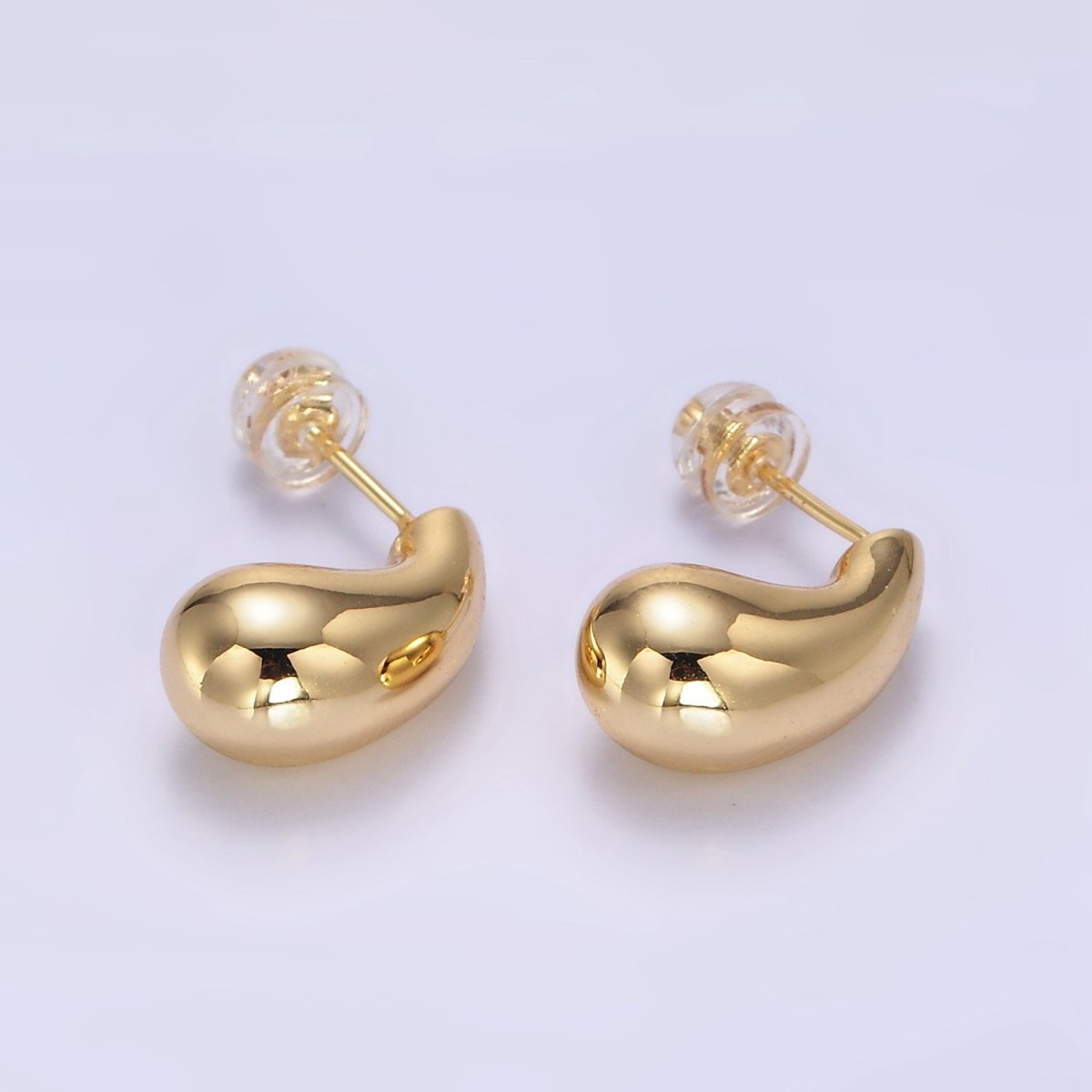 24K Gold Filled 20mm Chubby Teardrop Hoop Earrings | Q050 - DLUXCA