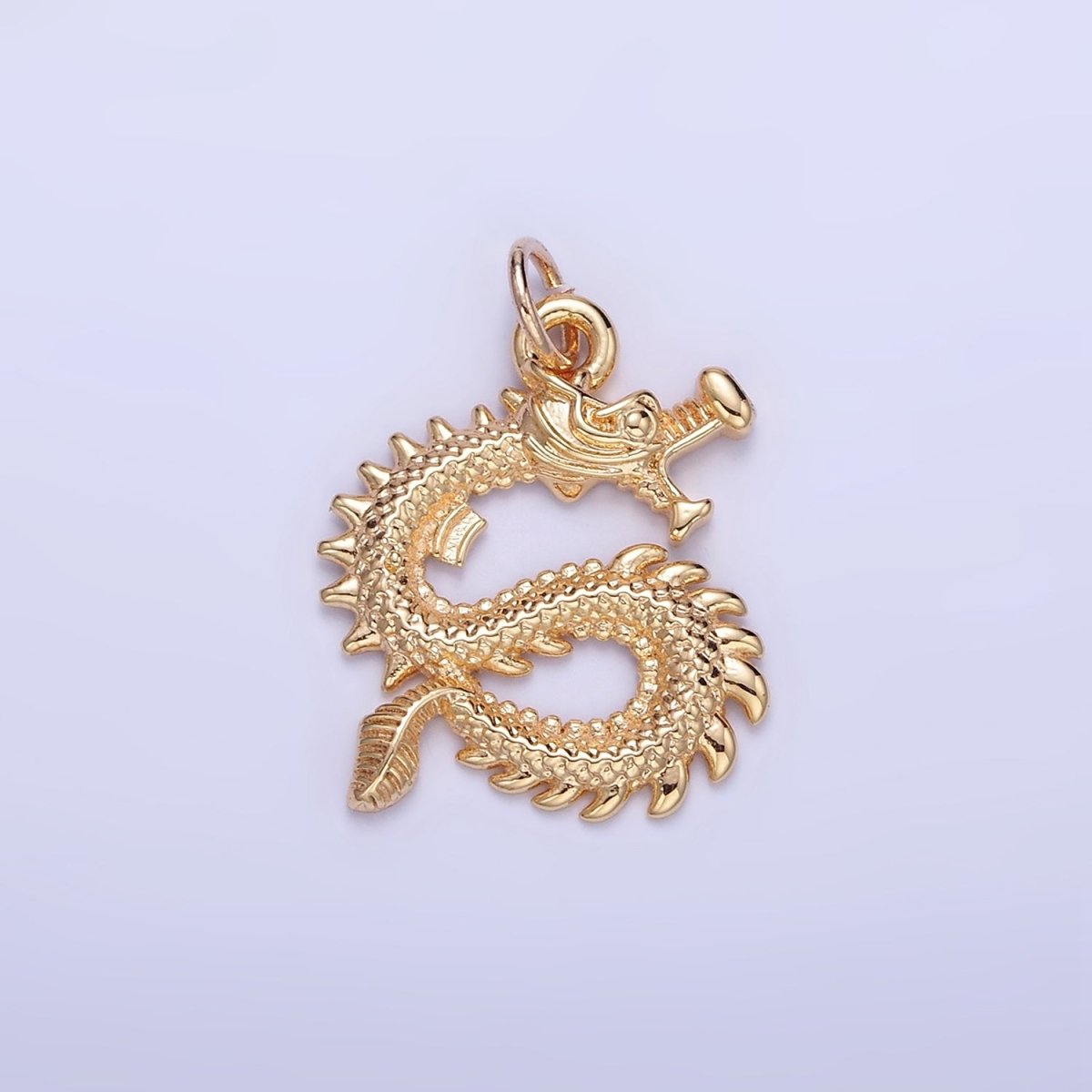 24K Gold Filled 20mm Dragon Animal Charm | C470 - DLUXCA