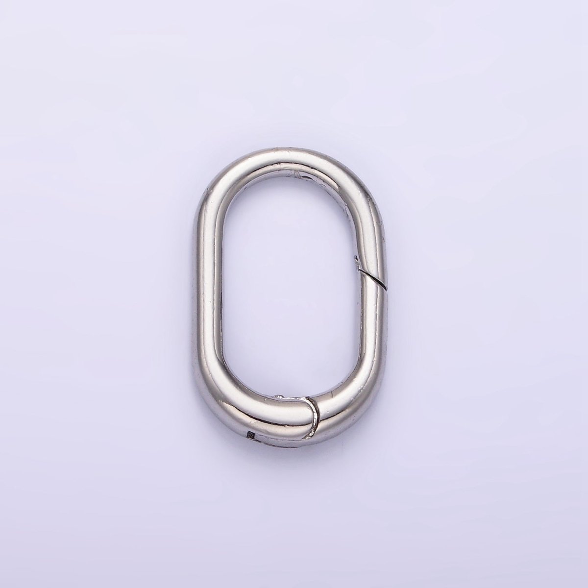 24K Gold Filled 20mm Rectangular Oblong Hinge Push Spring Gate Findings in Gold & Silver | Z803