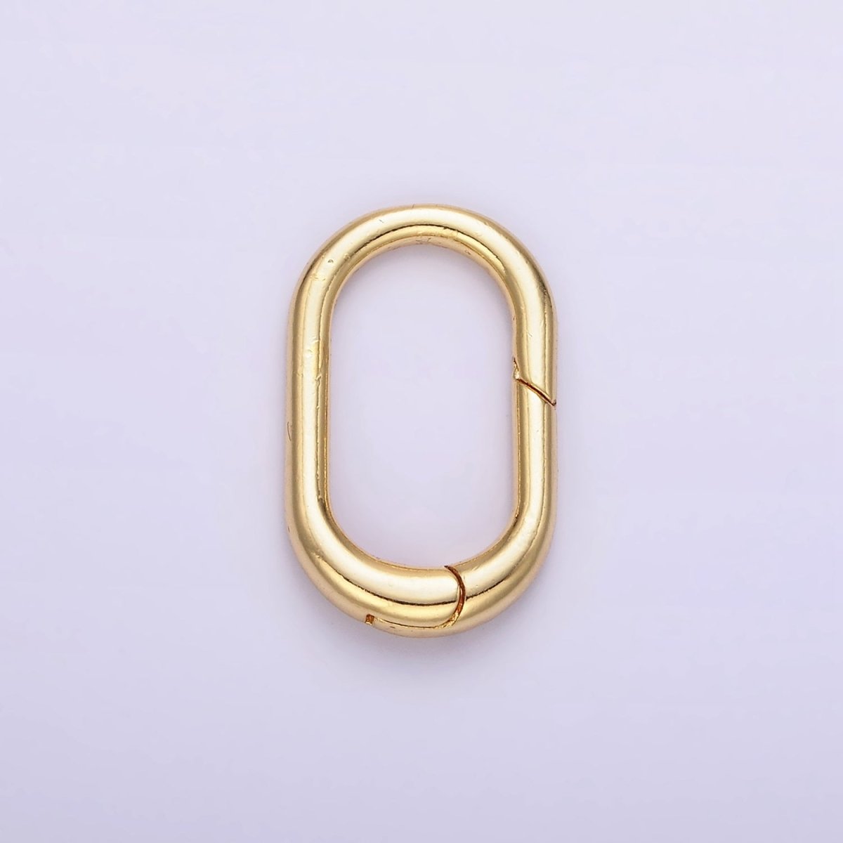 24K Gold Filled 20mm Rectangular Oblong Hinge Push Spring Gate Findings in Gold & Silver | Z803