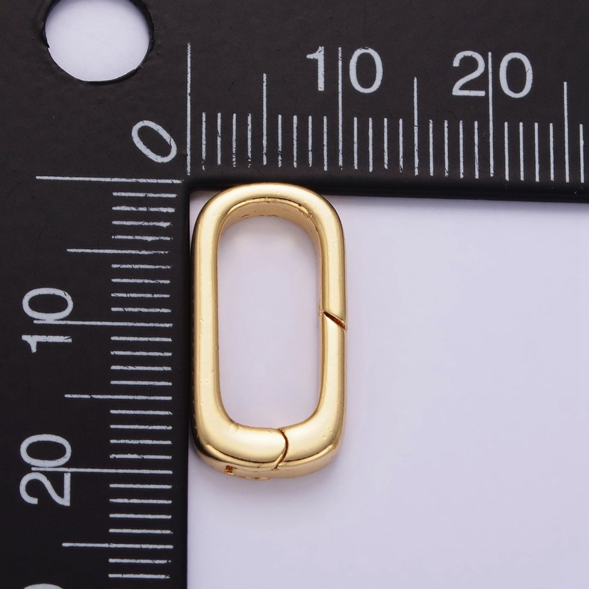 24K Gold Filled 20mm Rectangular Push Gate Findings in Gold & Silver | Z800