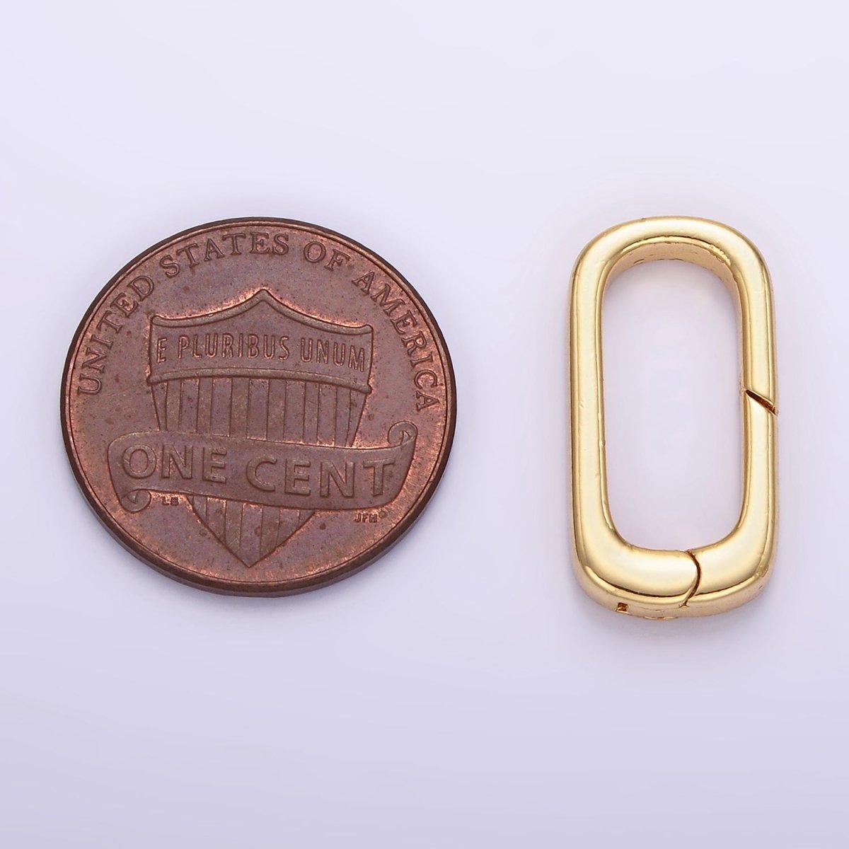 24K Gold Filled 20mm Rectangular Push Gate Findings in Gold & Silver | Z800