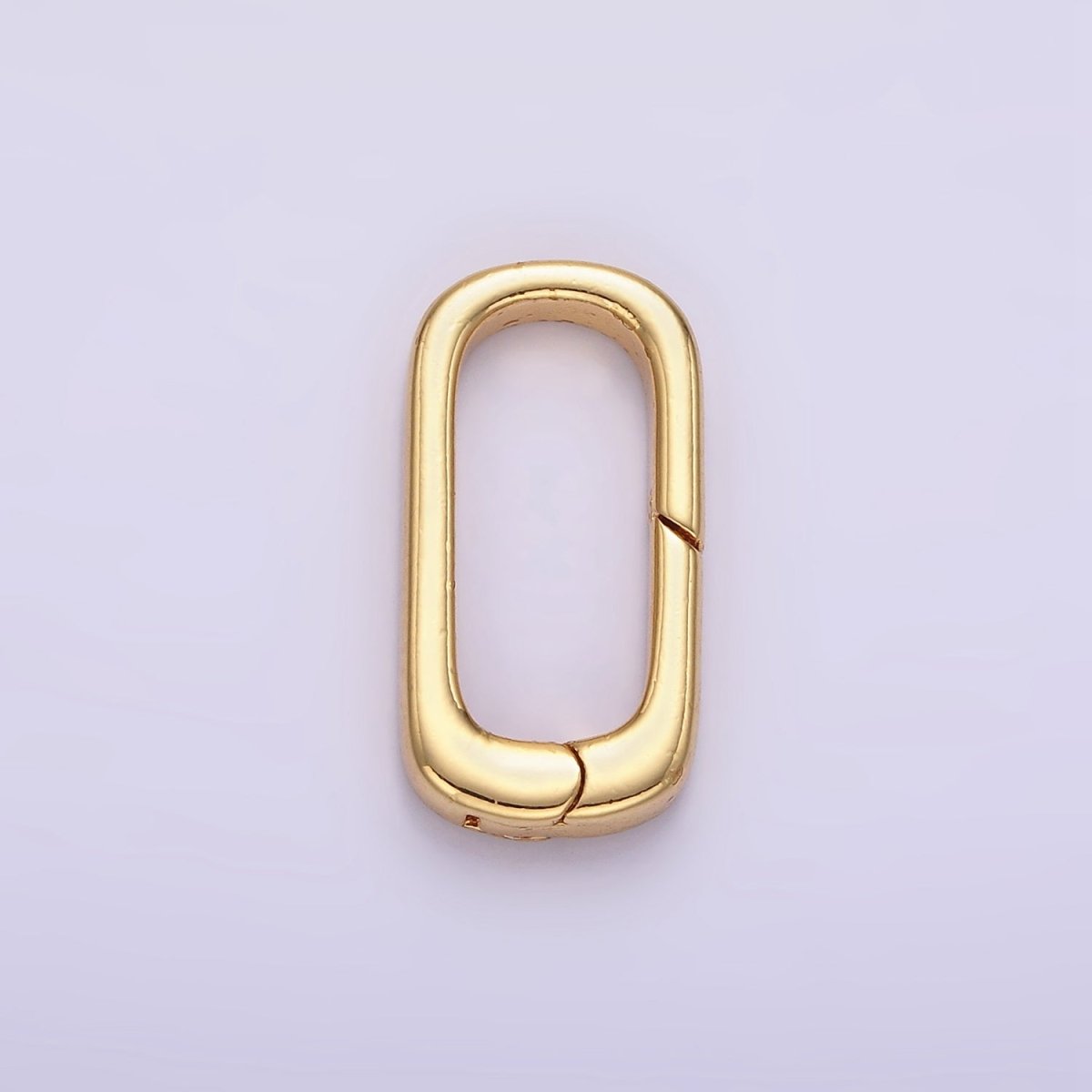 24K Gold Filled 20mm Rectangular Push Gate Findings in Gold & Silver | Z800