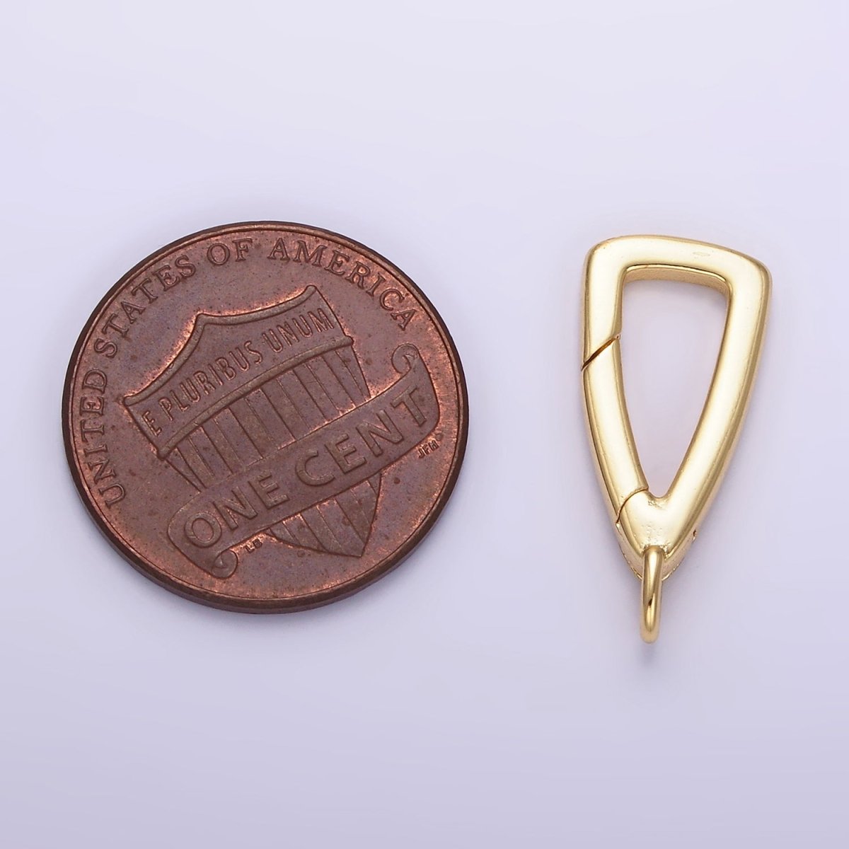 24K Gold Filled 20mm Triangle Push Gate Enhancer Findings in Gold & Silver | Z805