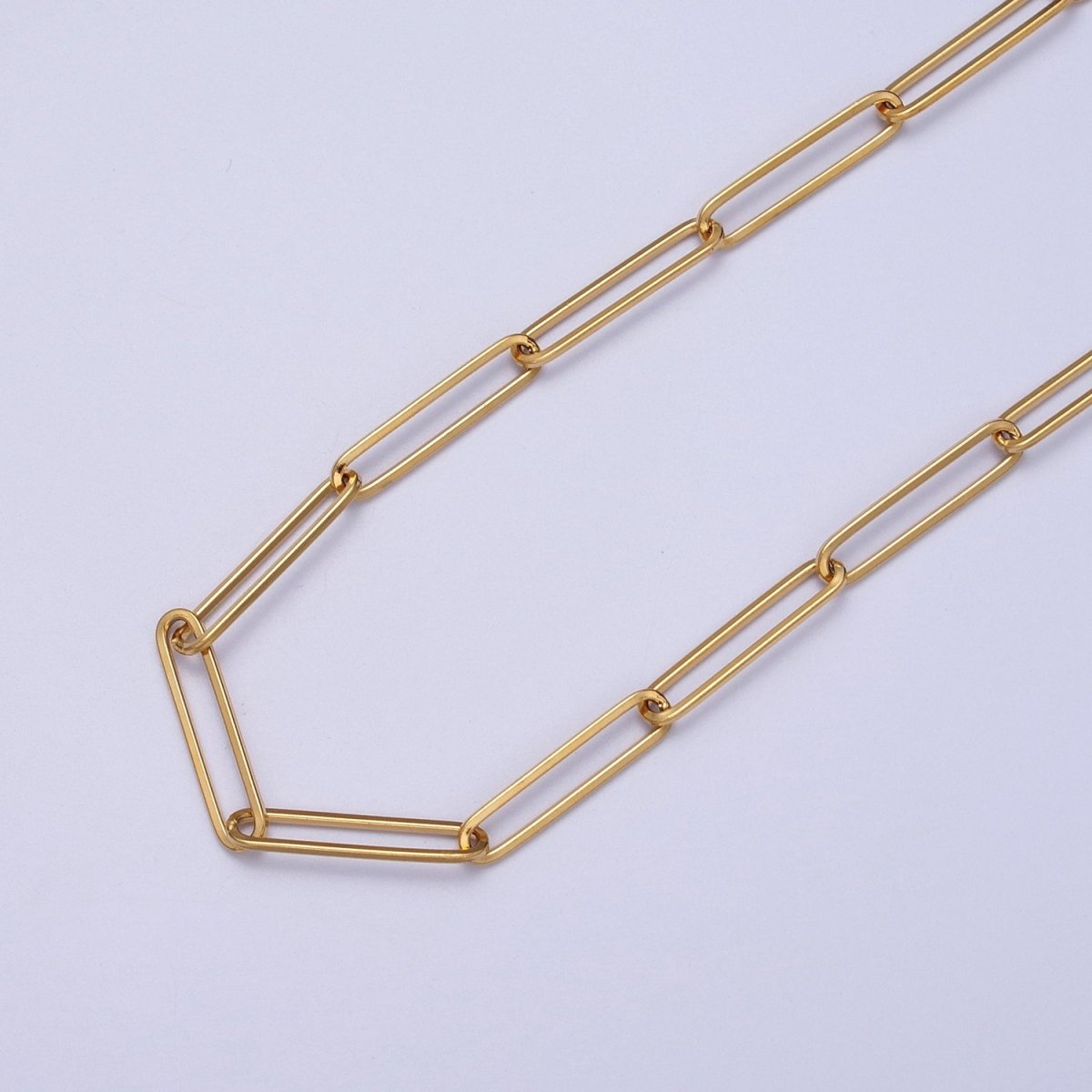 24K Gold Filled 20mm x 4.5mm Paperclip Link Gold, Silver Minimalist Unfinished Chain | ROLL-925 ROLL-926 Clearance Pricing