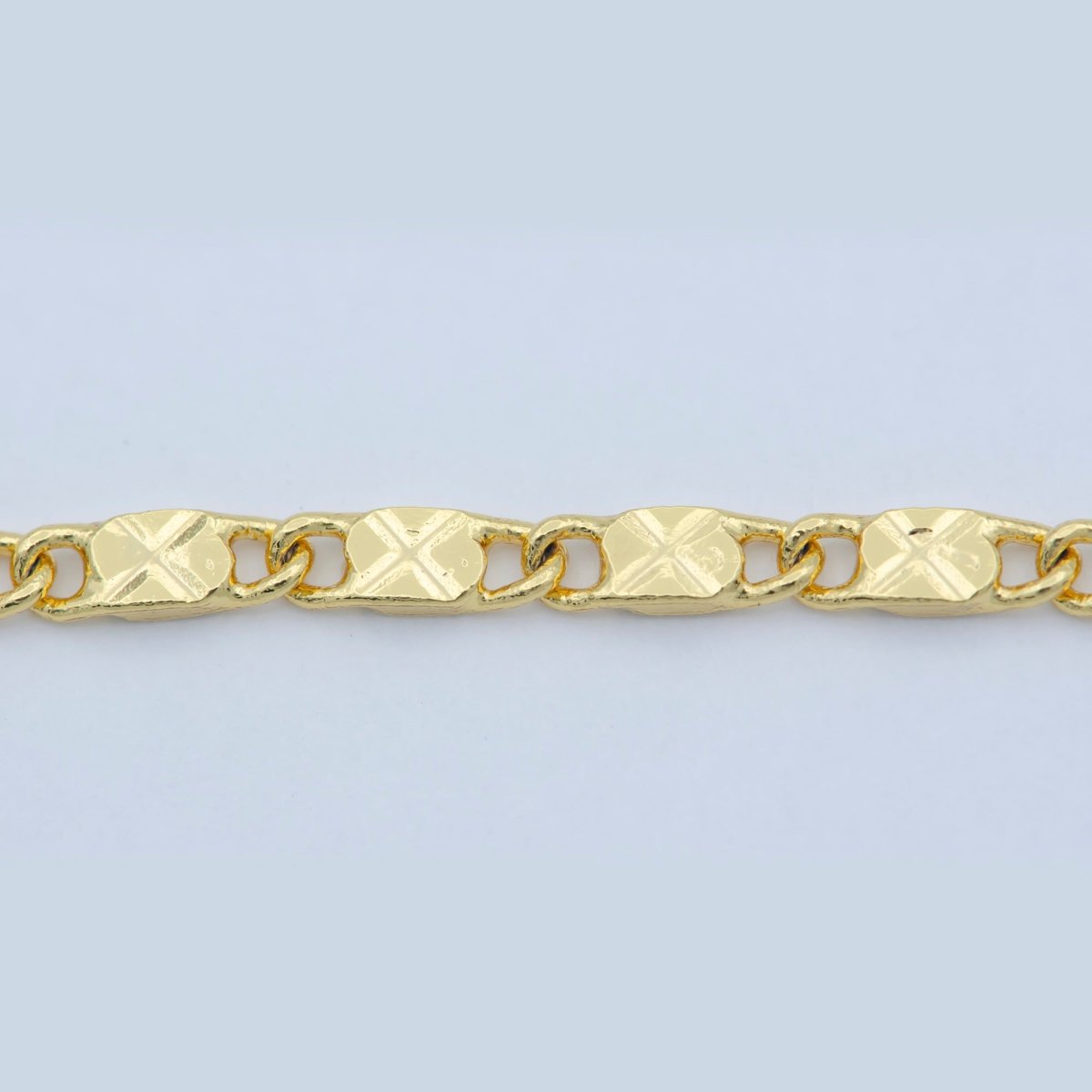 24K Gold Filled 2.2mm Sunburst Textured Scroll 18 Inch Layering Chain Necklace | WA-191 Clearance Pricing - DLUXCA