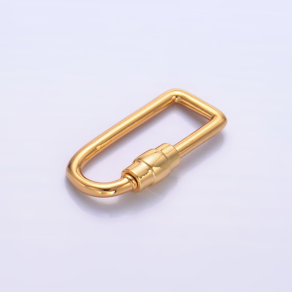 24K Gold Filled 23mm Geometric U-Oblong Carabiner Finding in Gold & Silver | Z1050