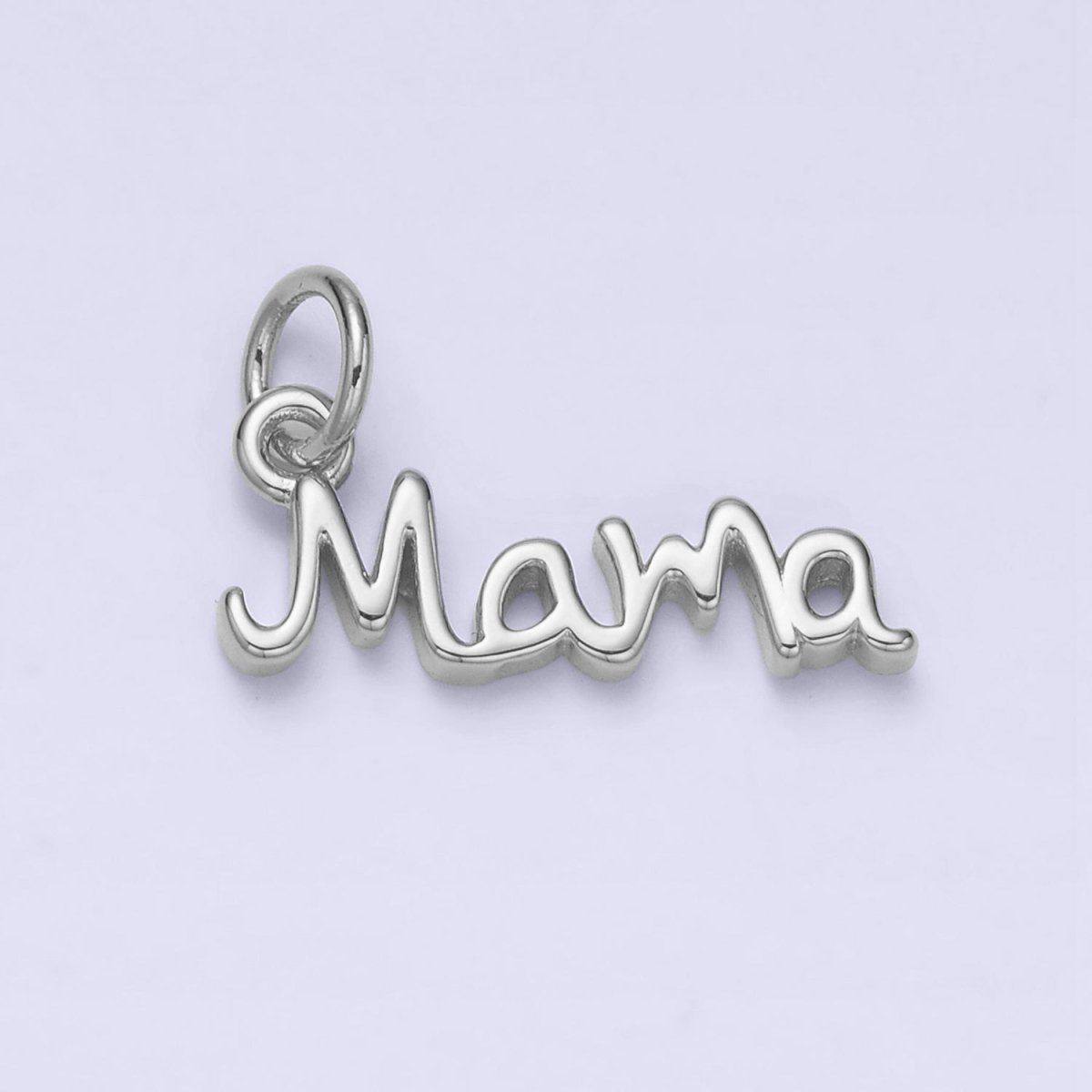 24K Gold Filled 23mm "Mama" Handwritten Script Sideway Charm | AC1420