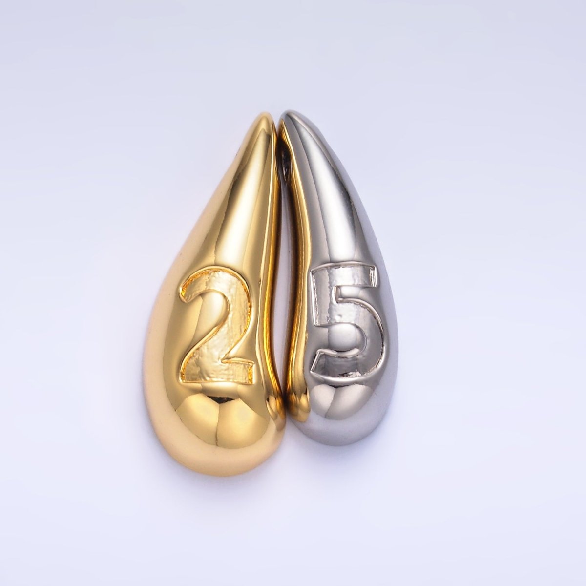 24K Gold Filled 25 Teardrop Slide Charm Set | W822 - DLUXCA