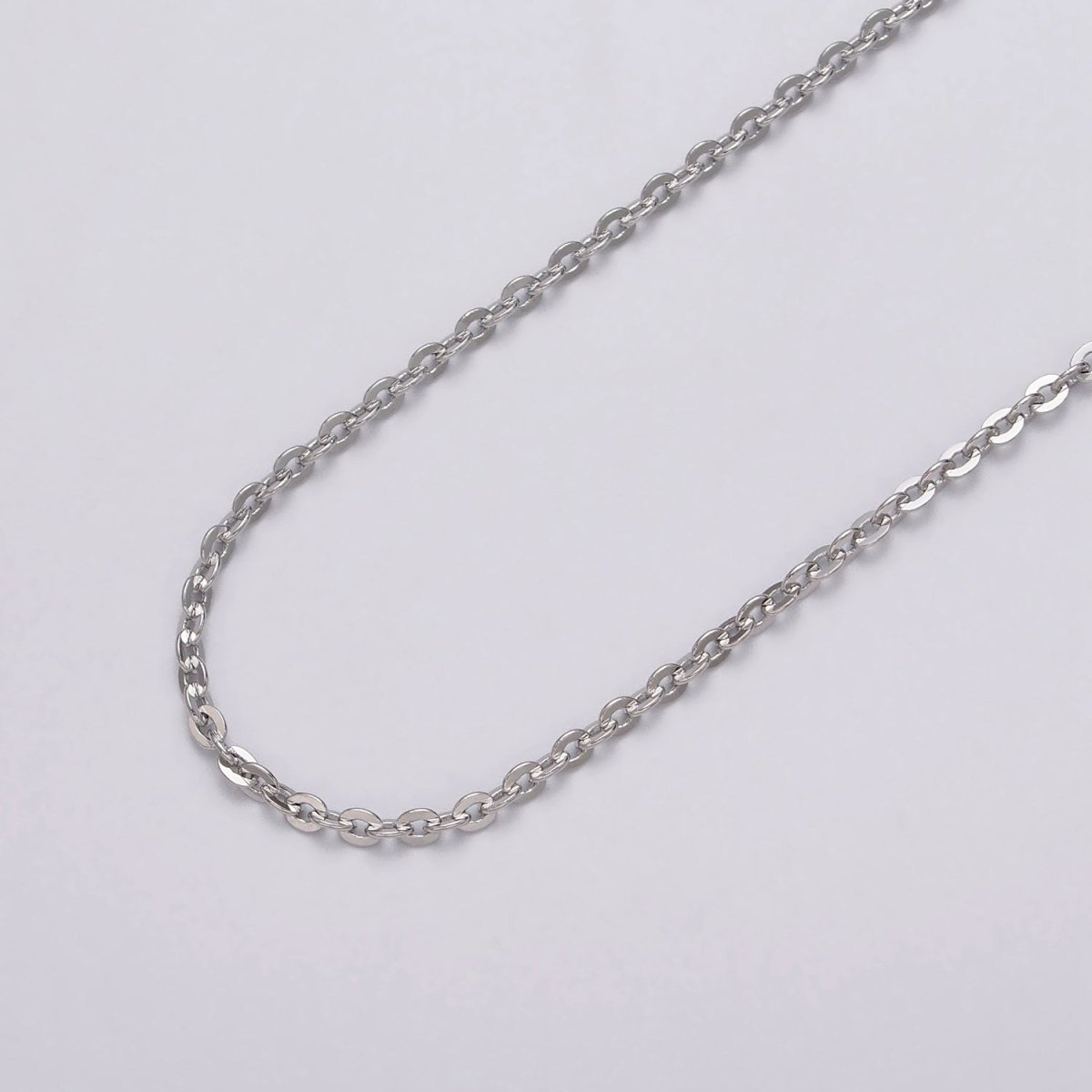 24K Gold Filled 2.5mm Dainty Cable Rolo Unfinished Chain by Yard in Gold & Silver | ROLL-1065, ROLL-1096 Clearance Pricing