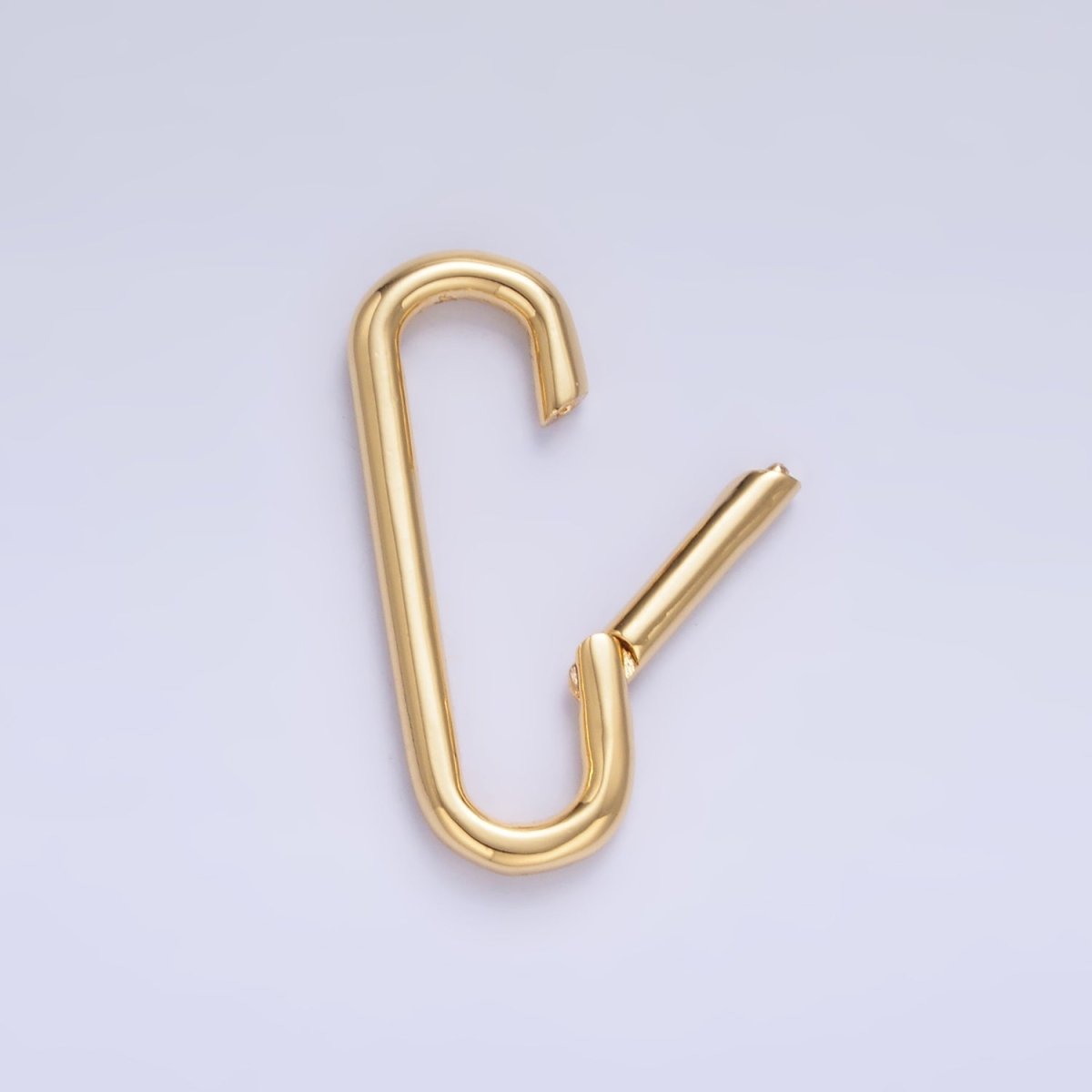 24K Gold Filled 25mm Minimalist Oblong Pull Gate Findings | Z1045 - DLUXCA