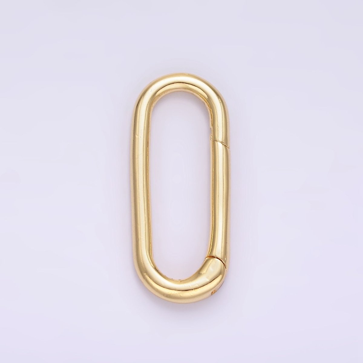 24K Gold Filled 25mm Oblong Push Hinge Gate Findings in Gold & Silver | Z802