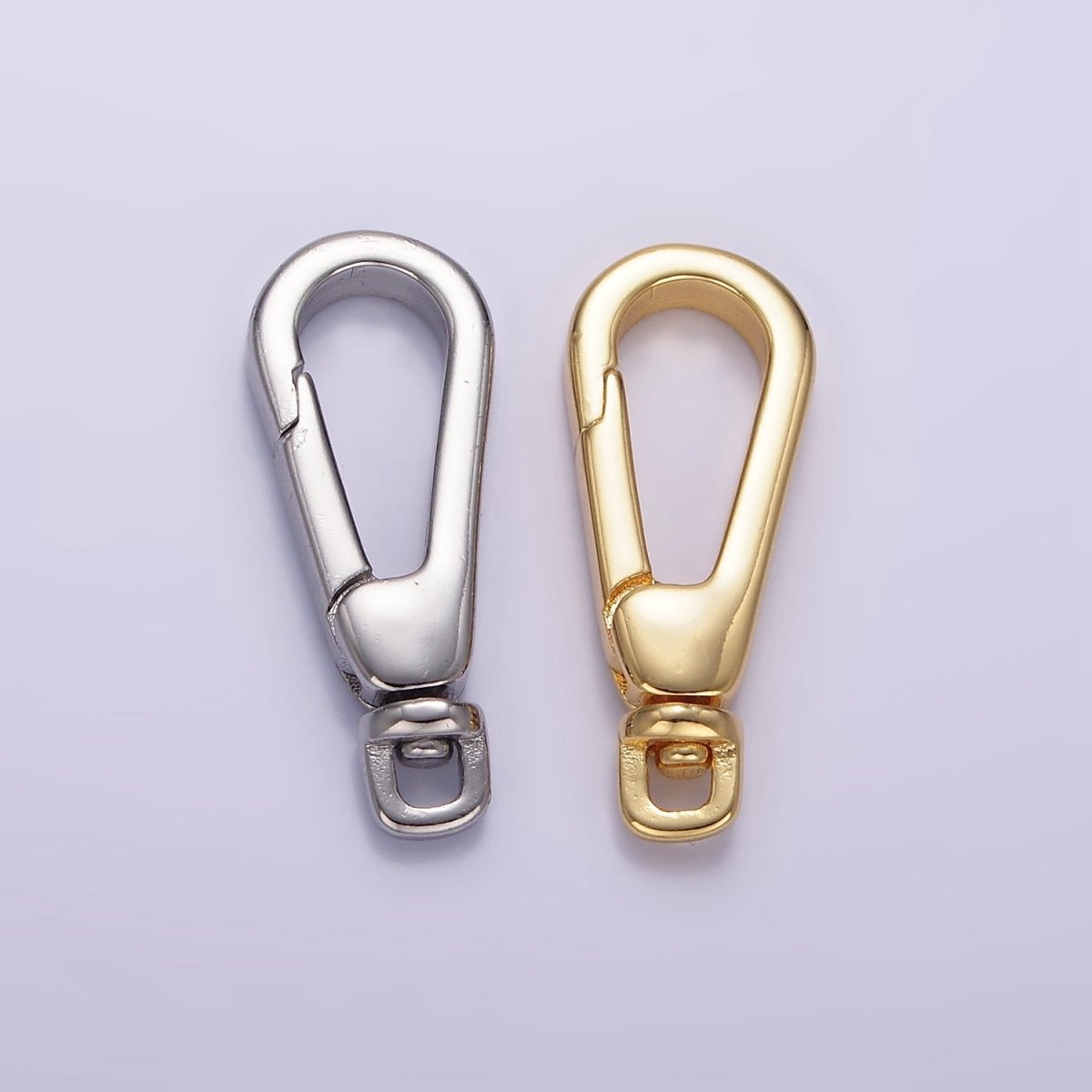 24K Gold Filled 25mm Push Lobster Clasps Spring Gate Swivel Hook Findings in Gold & Silver | Z797
