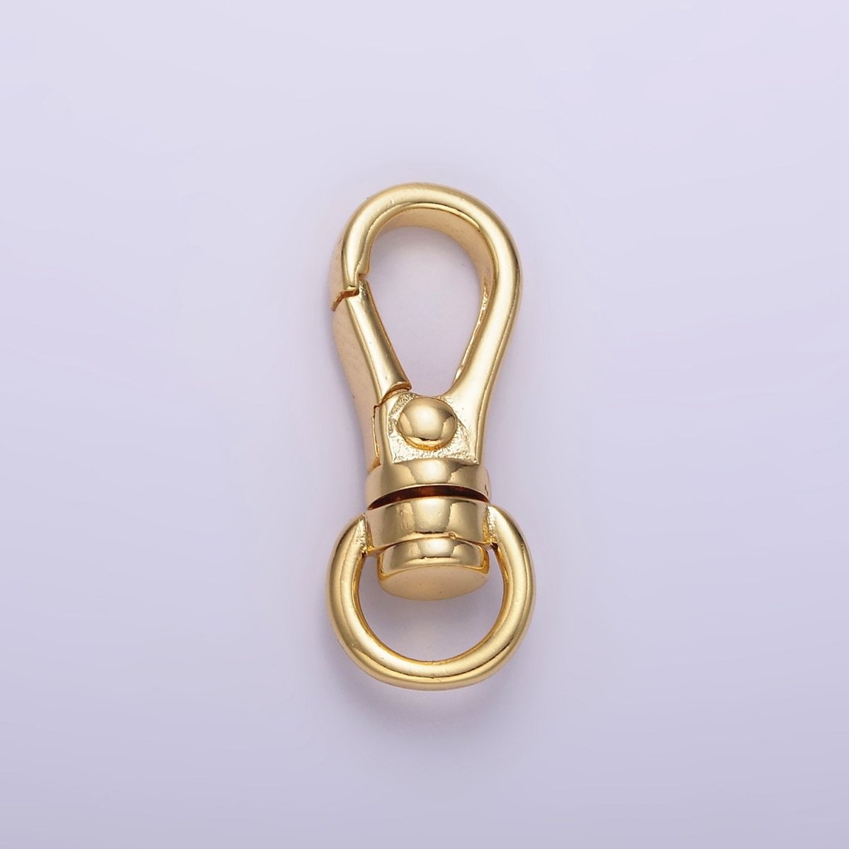 24K Gold Filled 25mm Push Spring Gate Swivel Hook Closure Findings in Gold & Silver | Z799
