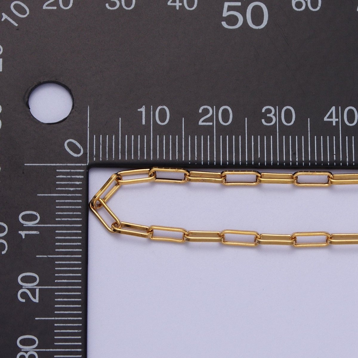 24K Gold Filled 2.5mm Unfinished PaperClip Chain in Gold & Silver | ROLL-998 ROLL-999