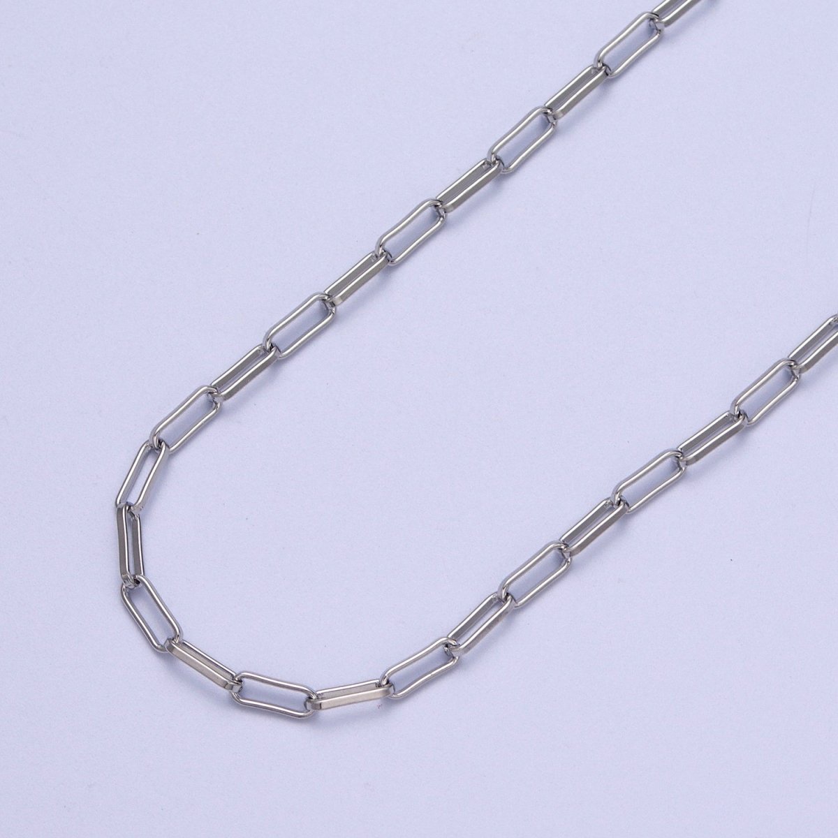 24K Gold Filled 2.5mm Unfinished PaperClip Chain in Gold & Silver | ROLL-998 ROLL-999