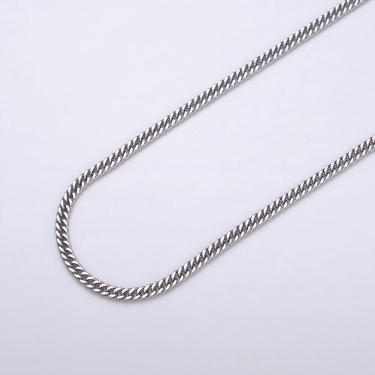 24k Gold Filled 2.6mm Curb Chain Cable Link Unfinished Yard Chain in Gold & Silver | ROLL-1281 ROLL-1282 Clearance Pricing