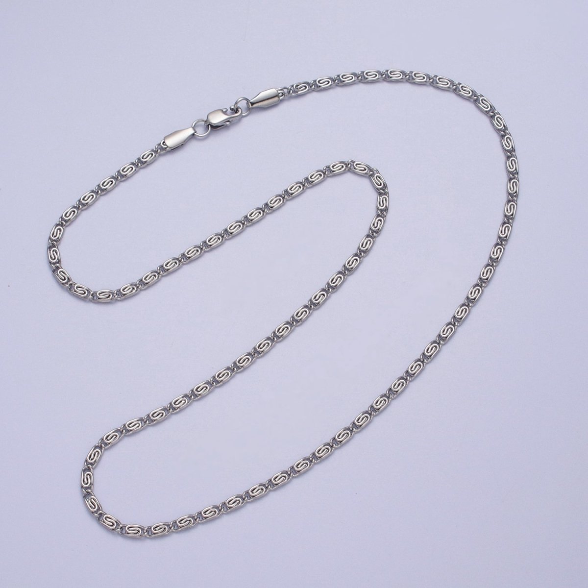 24k Gold Filled 2.6mm Gold & Silver Scroll Chain in 16, 18, 20 Inch Length Necklace | WA-1482 to WA-1489 Clearance Pricing