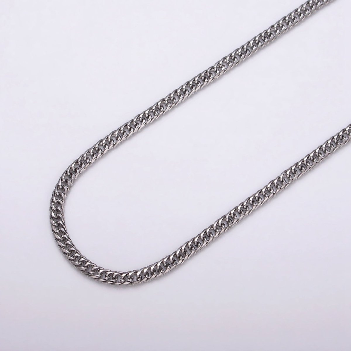 24k Gold Filled 2.7mm Curb Chain Cable Link Unfinished Yard Chain in Gold & Silver | ROLL-1279 ROLL-1280 Clearance Pricing