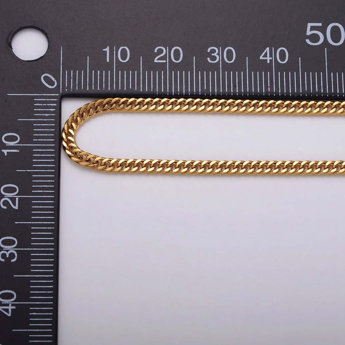 24k Gold Filled 2.7mm Curb Chain Cable Link Unfinished Yard Chain in Gold & Silver | ROLL-1279 ROLL-1280 Clearance Pricing