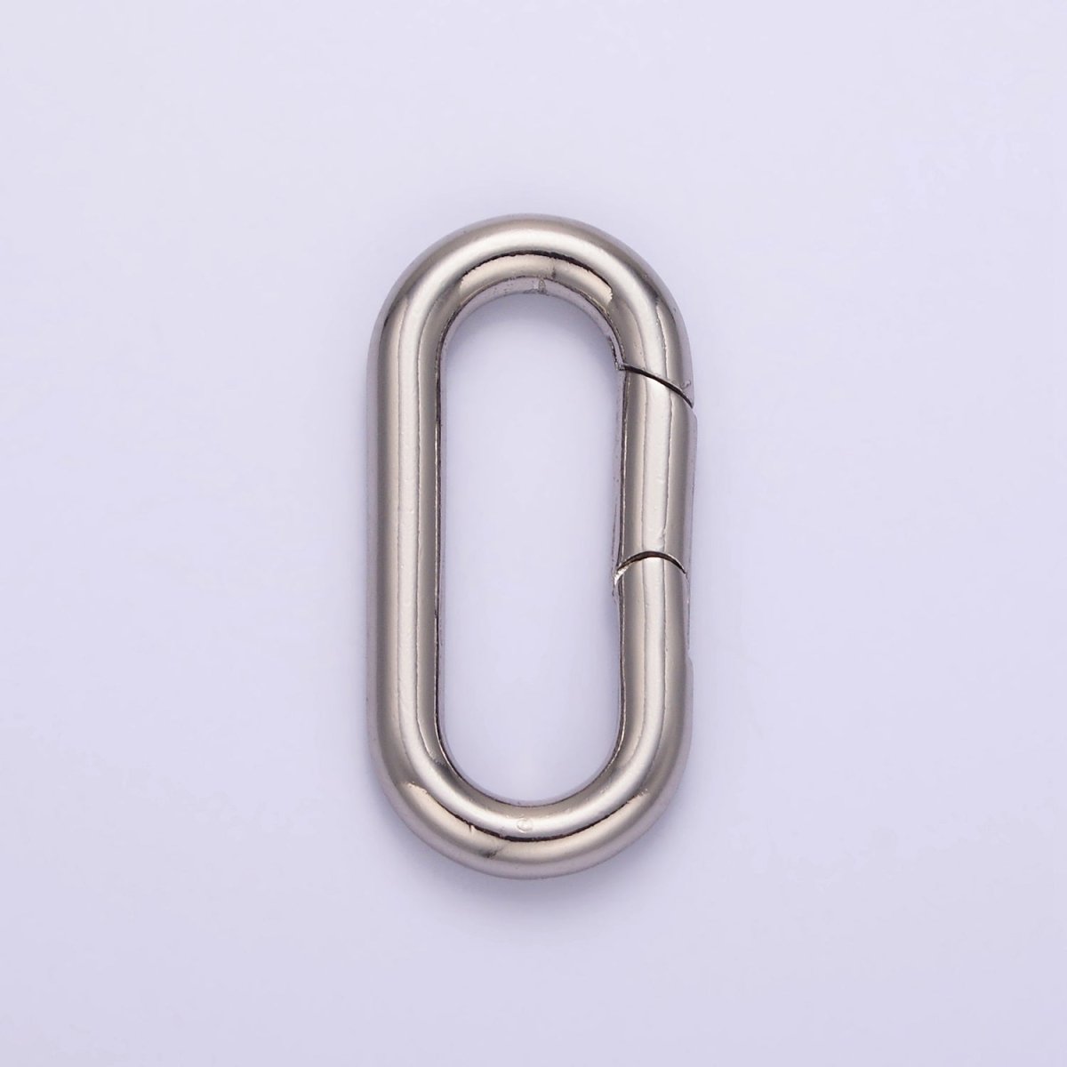 24K Gold Filled 27mm Oblong Push Spring Gate Ring Closure in Silver & Gold | L080