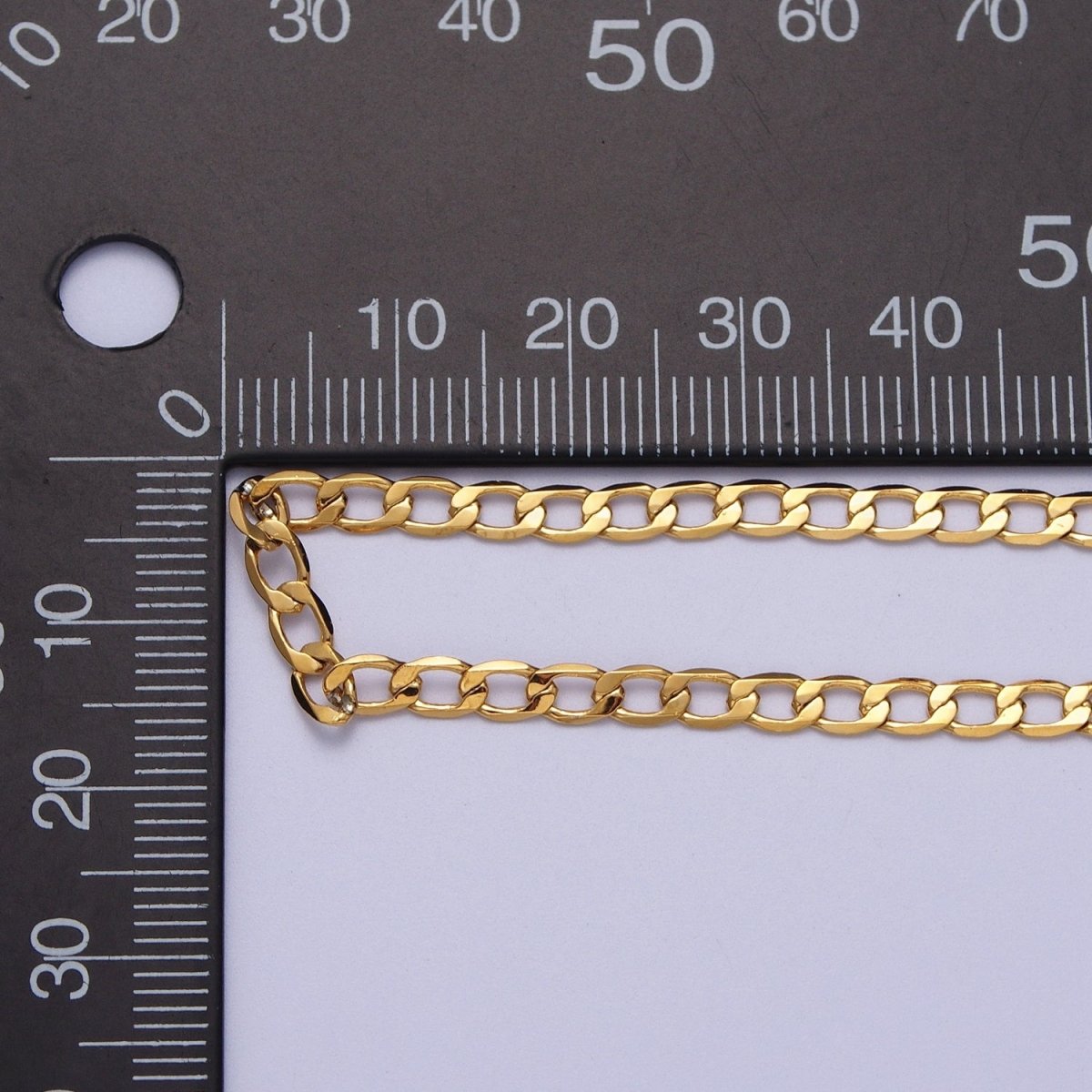 24K Gold Filled 2mm, 2.5mm, 3mm, 3.5mm, 4mm Flat Figaro Curb Chain in Gold & Silver | ROLL-911 to ROLL-920 Clearance Pricing