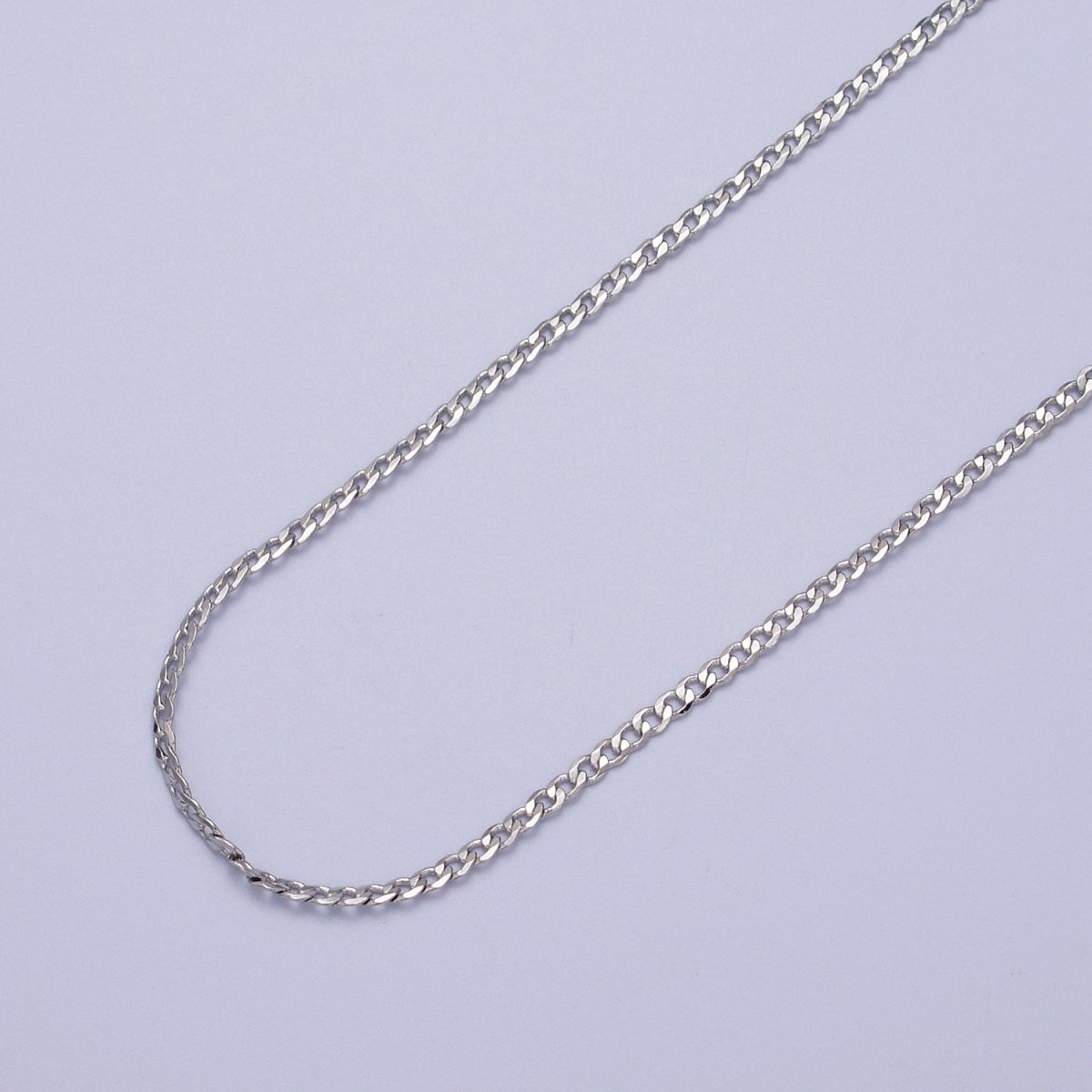 24K Gold Filled 2mm, 2.5mm, 3mm, 3.5mm, 4mm Flat Figaro Curb Chain in Gold & Silver | ROLL-911 to ROLL-920 Clearance Pricing