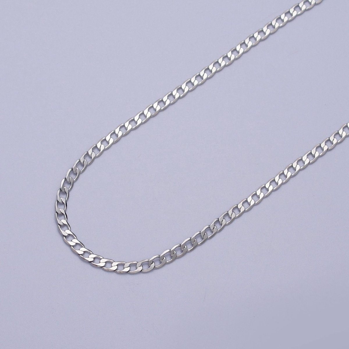 24K Gold Filled 2mm, 2.5mm, 3mm, 3.5mm, 4mm Flat Figaro Curb Chain in Gold & Silver | ROLL-911 to ROLL-920 Clearance Pricing