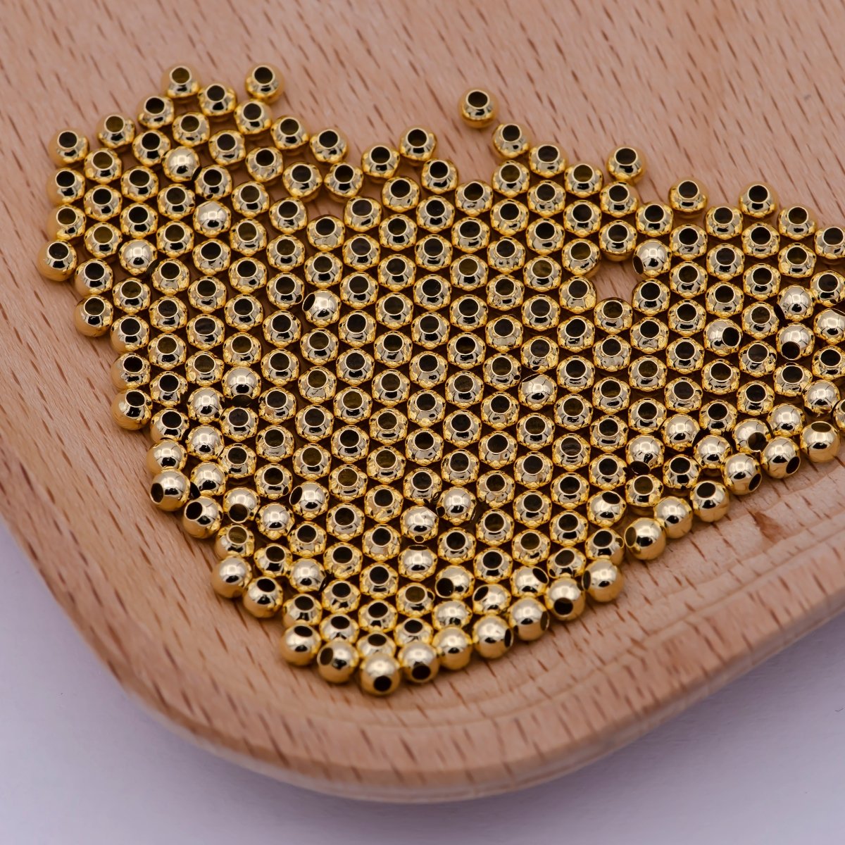 24K Gold Filled 2mm 2.5mm 3mm 4mm Crimp Cover Beads Supply Pack  L-615~L-618