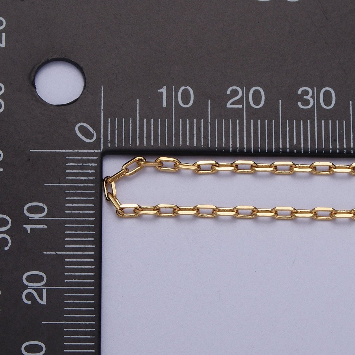 24K Gold Filled 2mm Cable Unfinished Chain in Gold & Silver | ROLL-899, ROLL-900 Clearance Pricing