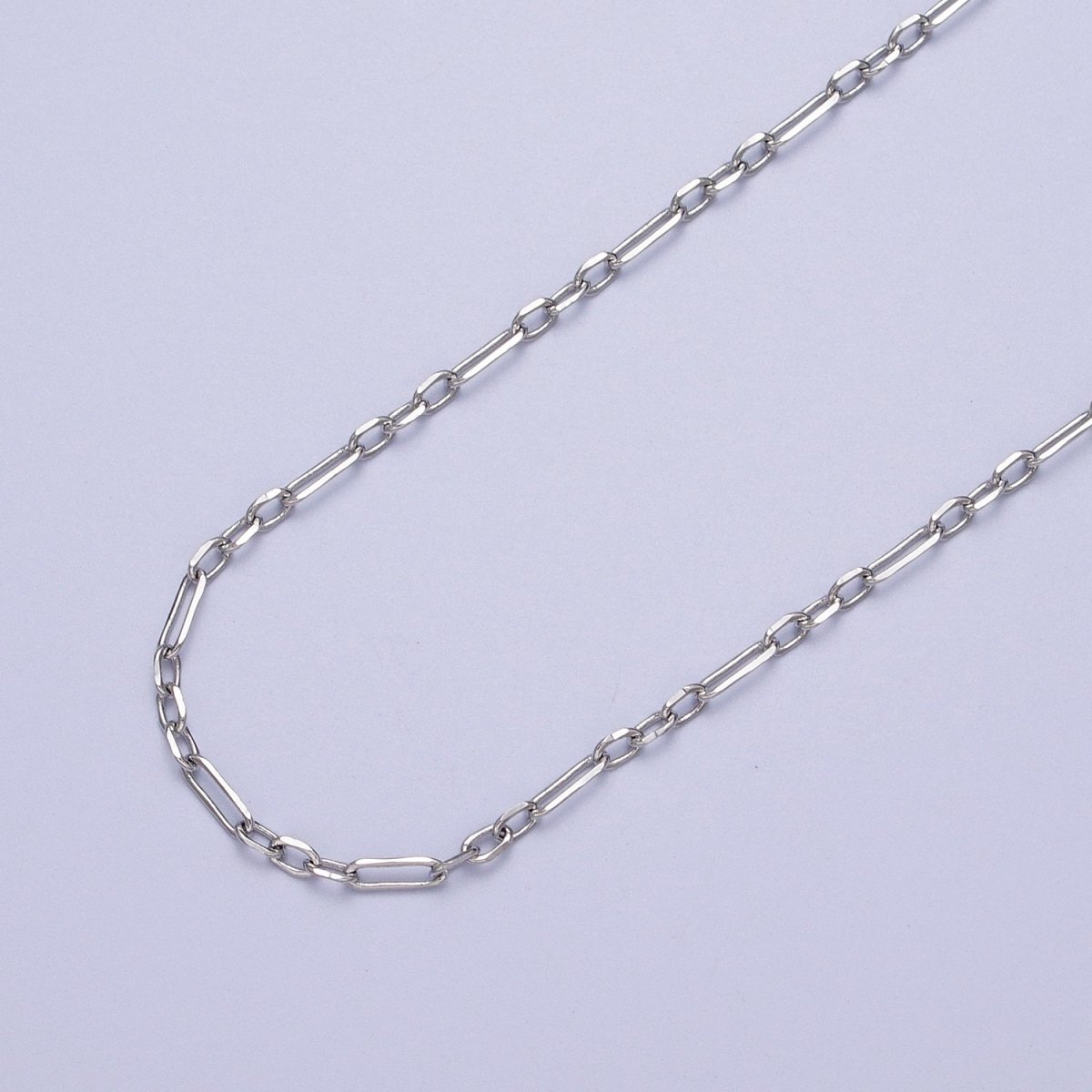 24K Gold Filled 2mm Mini Flat Link Paperclip Cable Chain Gold, Silver Unfinished Chain | ROLL-905, ROLL-906