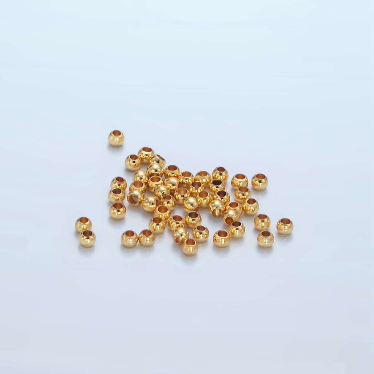24K Gold Filled 2mm Minimalist Spacer Bead Set | B100