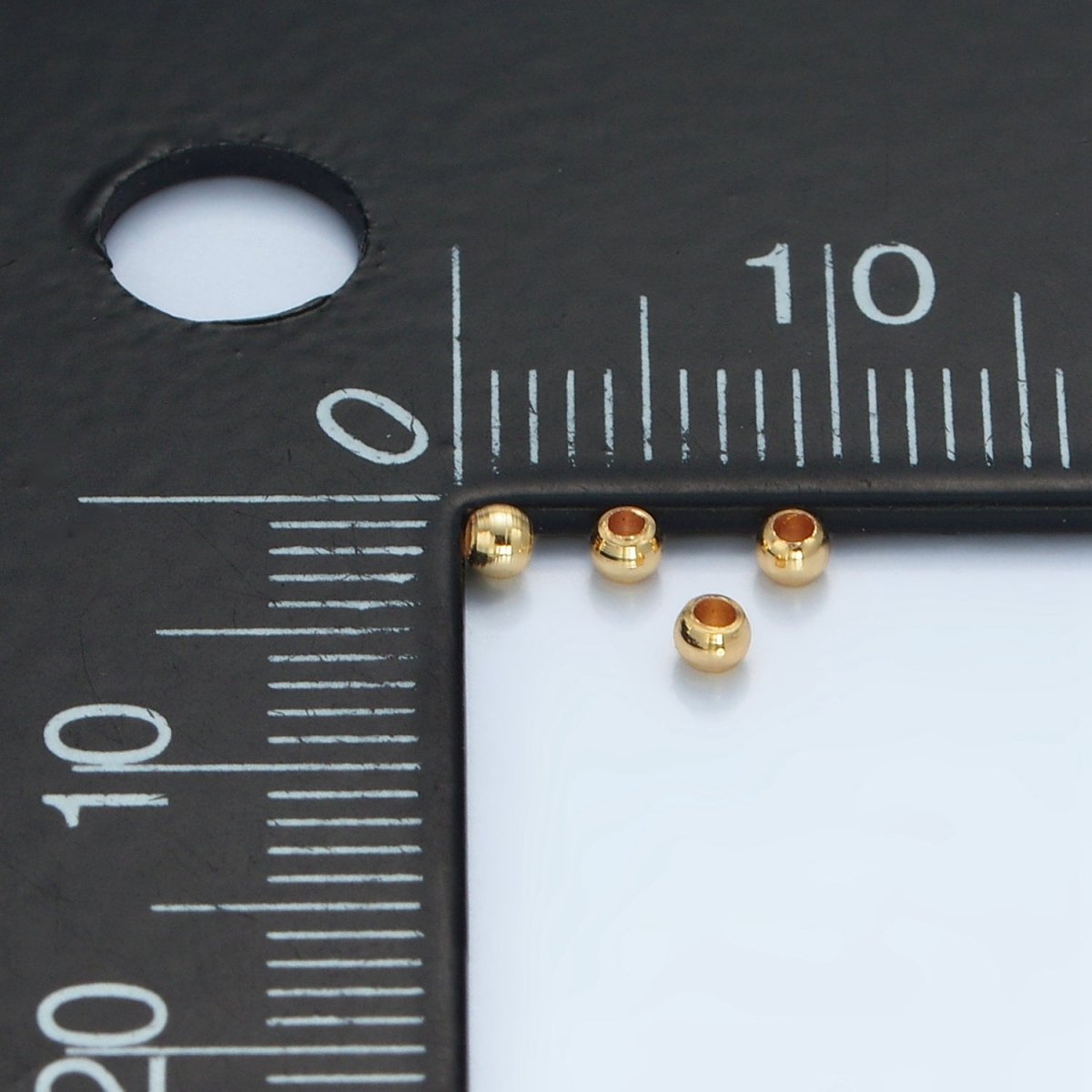 24K Gold Filled 2mm Minimalist Spacer Bead Set | B100