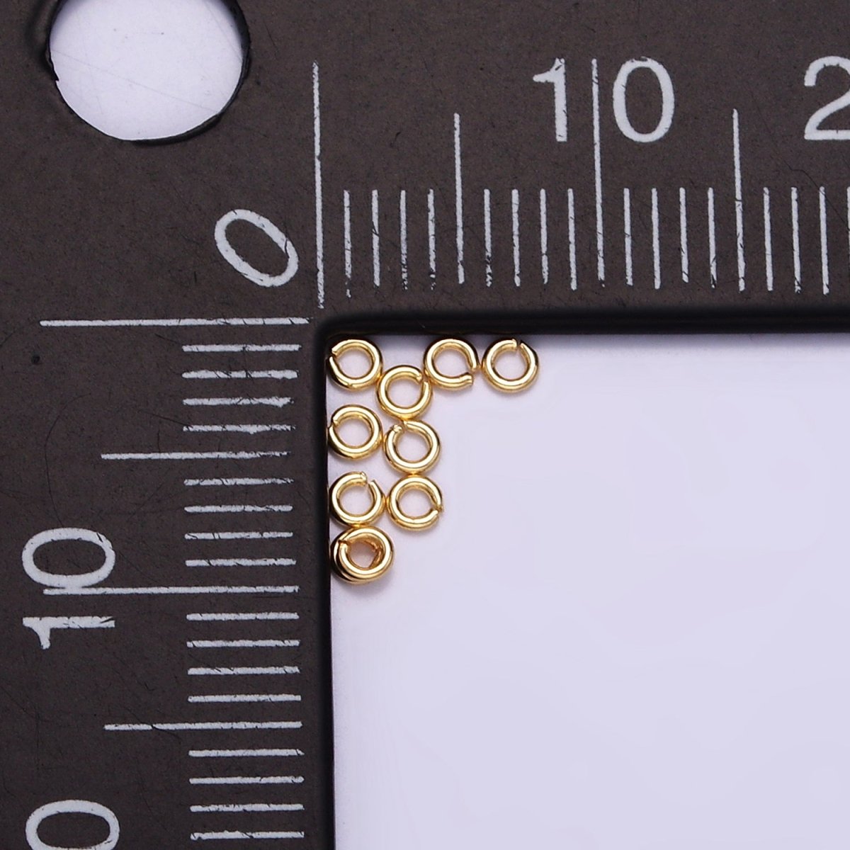 24K Gold Filled 2mm x 0.5mm Minimalist Jump Ring Finding Set | L074 - DLUXCA