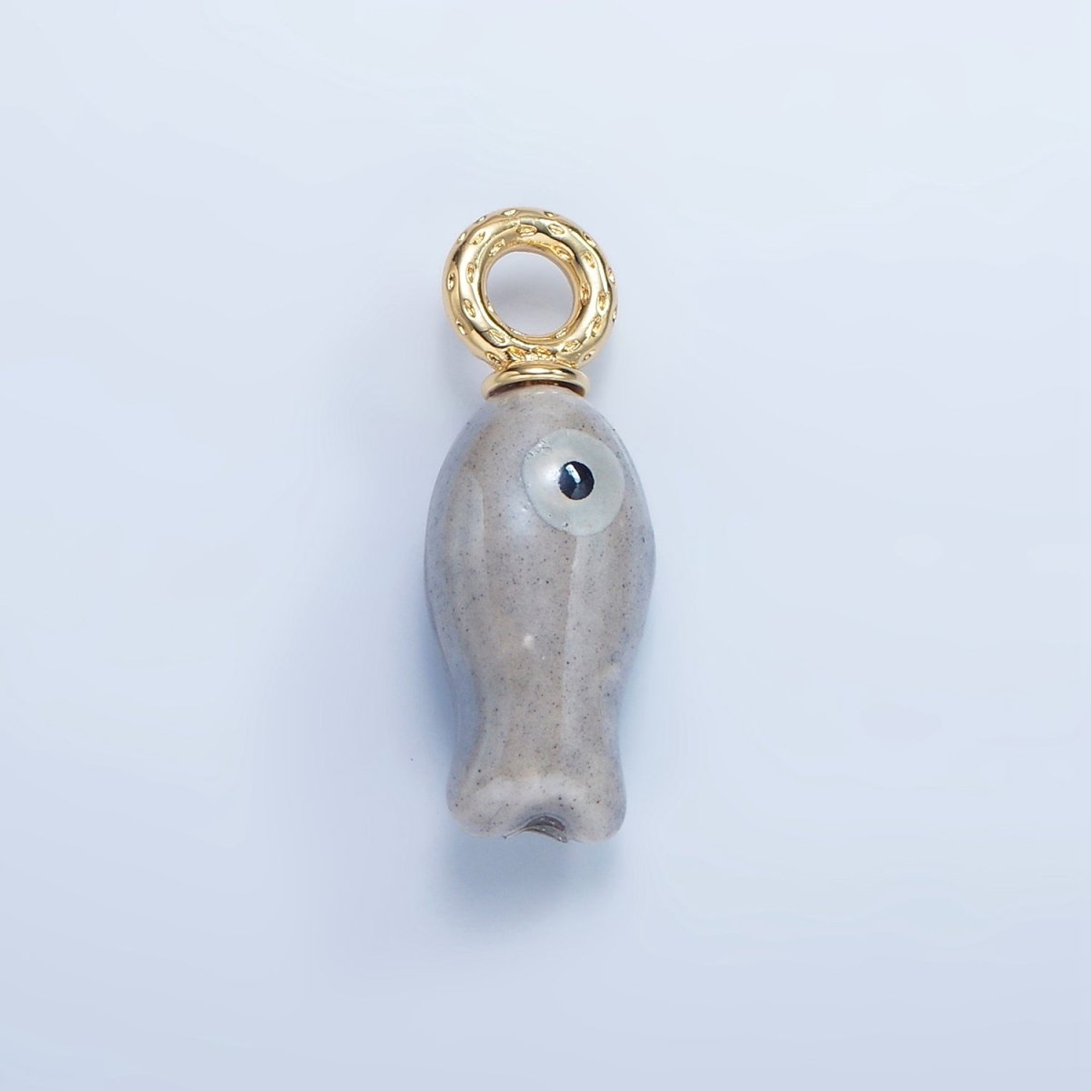 24K Gold Filled 30mm Enamel Fish Sea Animal Ceramic Drop Charm | X794 - X801
