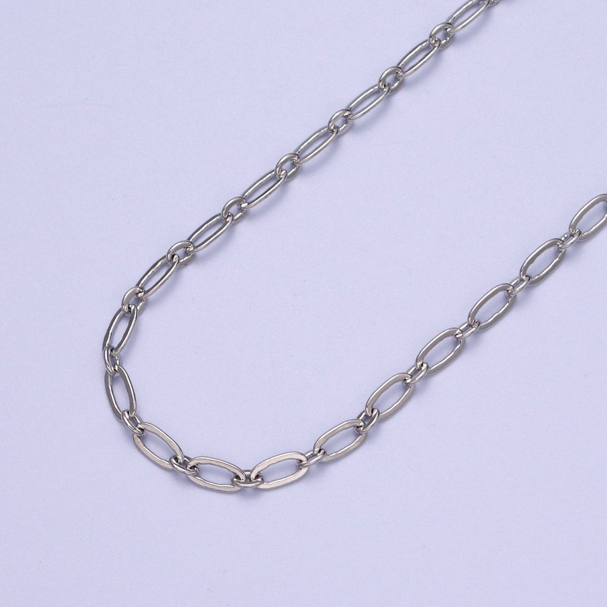 24K Gold Filled 3.2mm Paperclip Chain Cable Link Unfinished Gold, Silver Chain | ROLL-972, ROLL-973 Clearance Pricing
