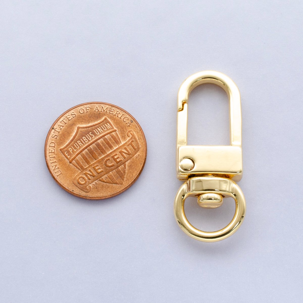 24K Gold Filled 33mm Minimalist Push Gate Swivel Closure Finding | Z1109 - DLUXCA