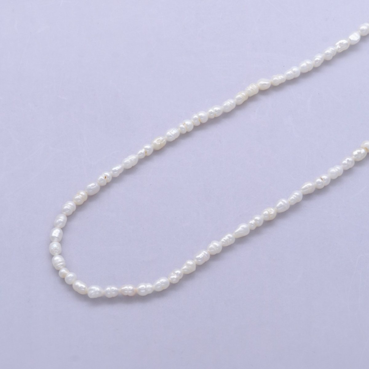 24K Gold Filled 3mm Freshwater Pearl 16 Inch Choker Necklace | WA - 2724 - DLUXCA