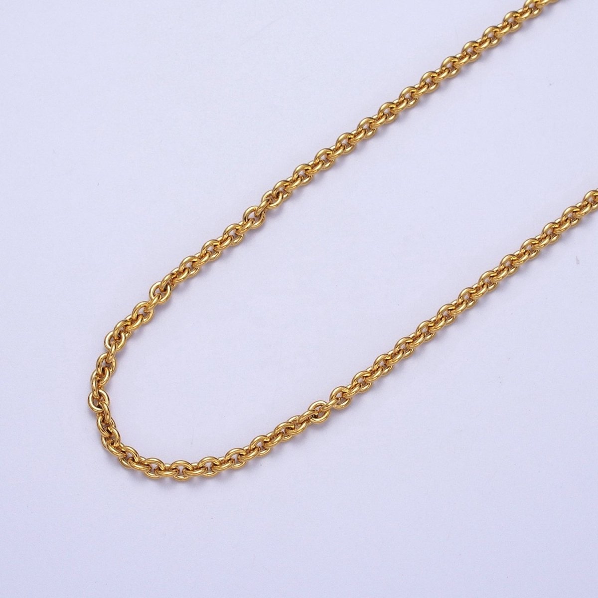 24K Gold Filled 3mm Mini Rolo Unfinished Chain in Gold & Silver | ROLL-907, ROLL-908 Clearance Pricing