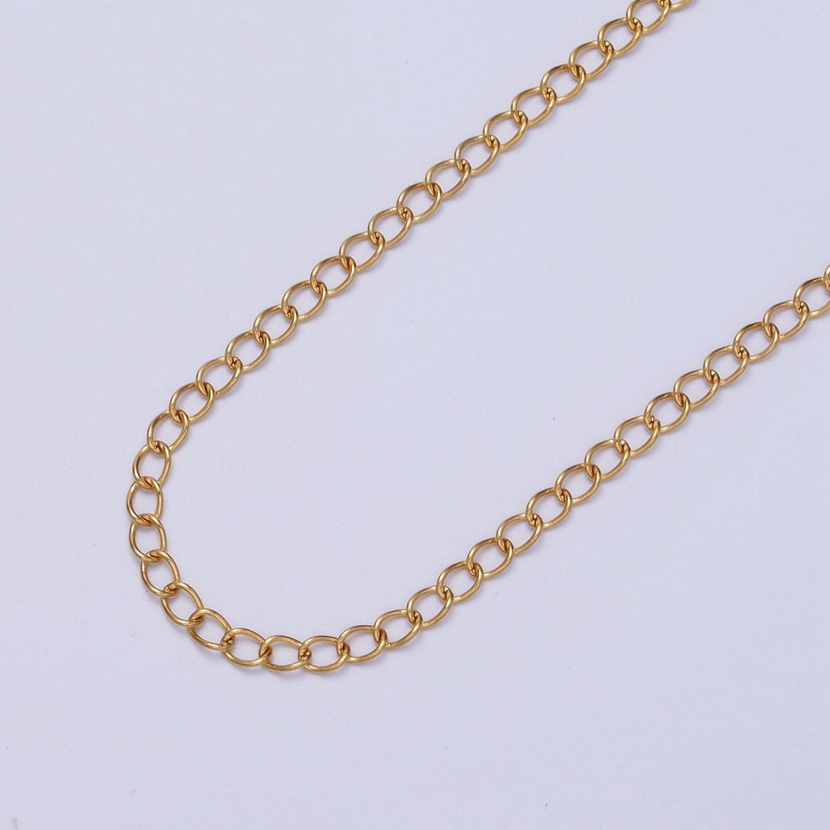 24K Gold Filled 3mm Thin Cable Gold, Silver Unfinished Extender Chain | ROLL-939 ROLL-940 Clearance Pricing