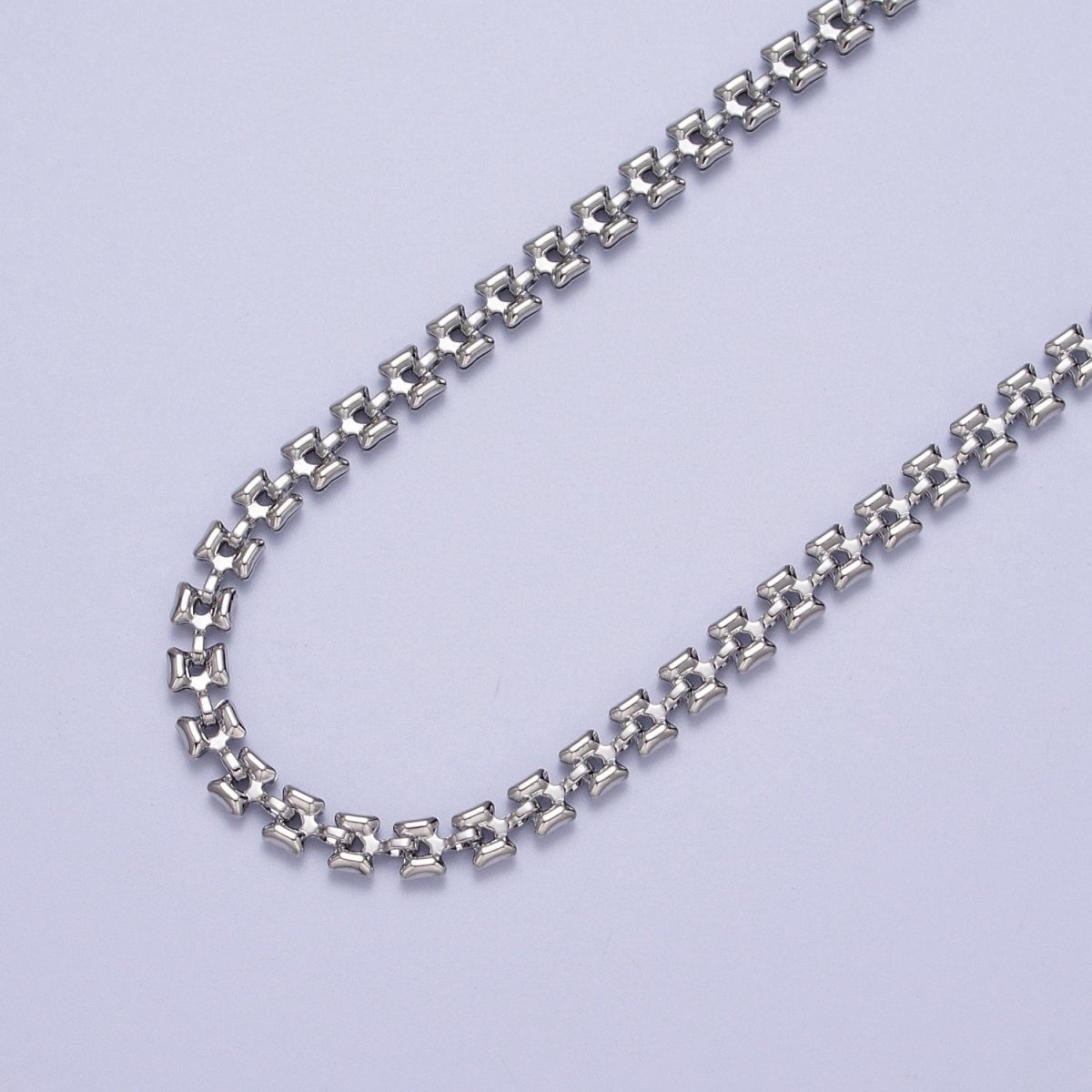 24K Gold Filled 4.2mm Designed Boxy Gold, Silver Unfinished Chain | ROLL-879, ROLL-880 Clearance Pricing