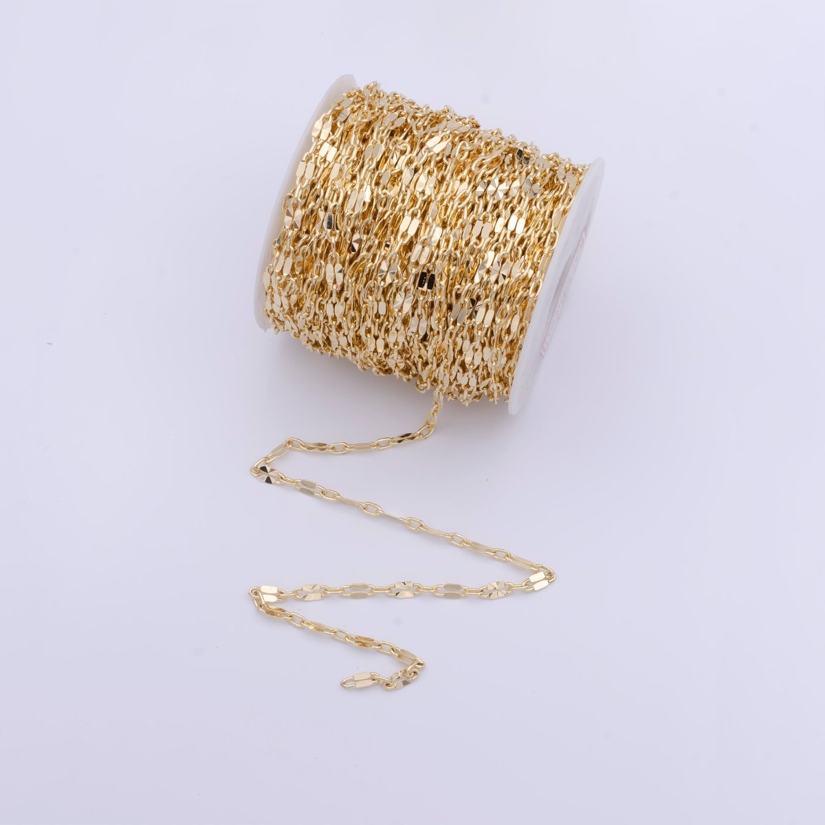 24K Gold Filled 4.2mm scroll Unique Unfinished Bulk Chain Supply For Jewelry Making | ROLL-867 Clearance Pricing - DLUXCA