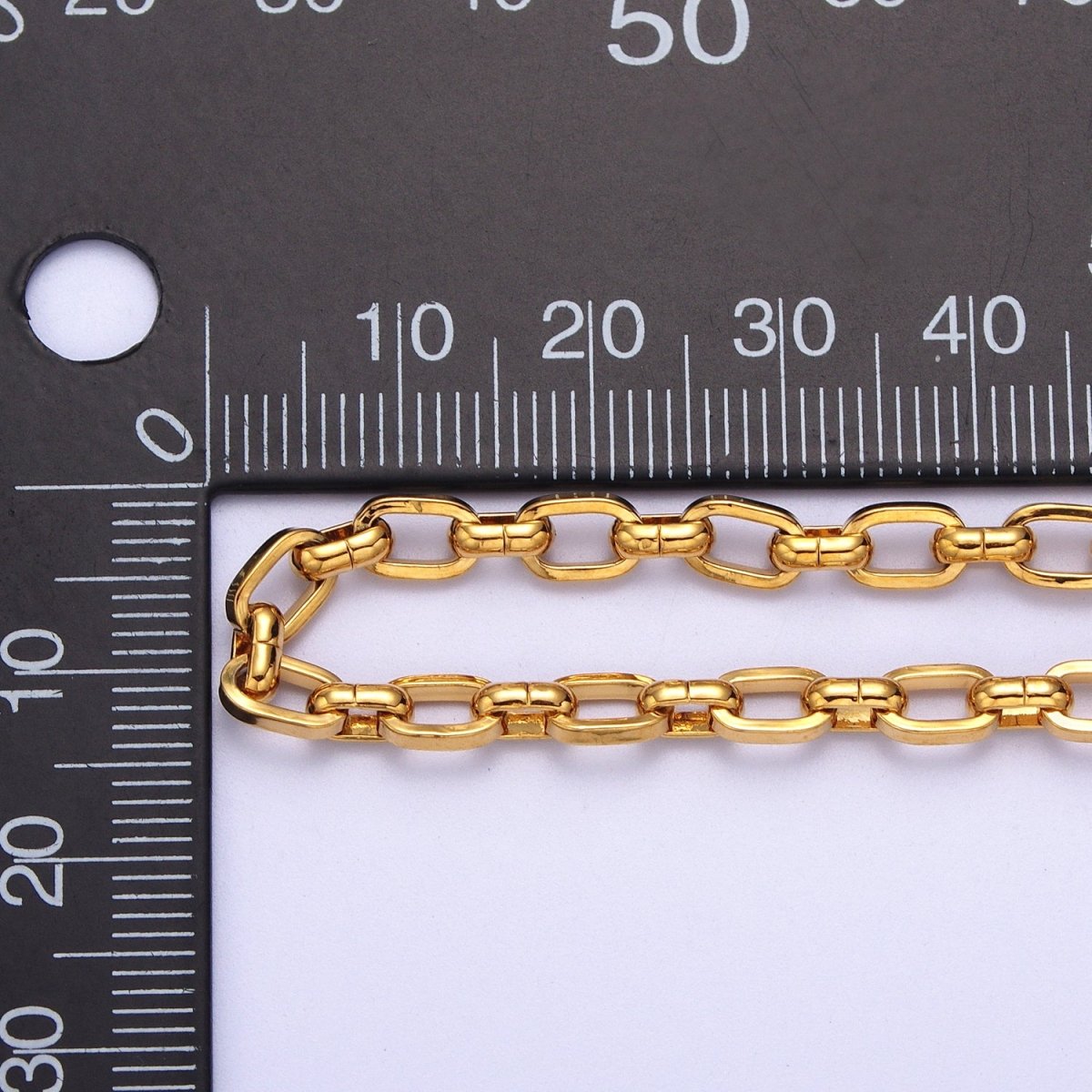 24K Gold Filled 4.4mm Unfinished Cable Chain in Gold & Silver | ROLL-1002 ROLL-1003 Clearance Pricing