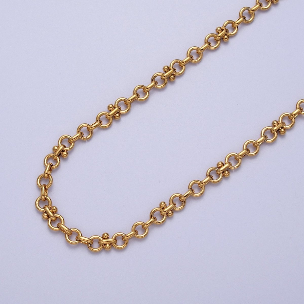 24K Gold Filled 4.8mm Double Rolo Designed Statement Unfinished Chain in Gold & Silver | ROLL-895, ROLL-896 Clearance Pricing