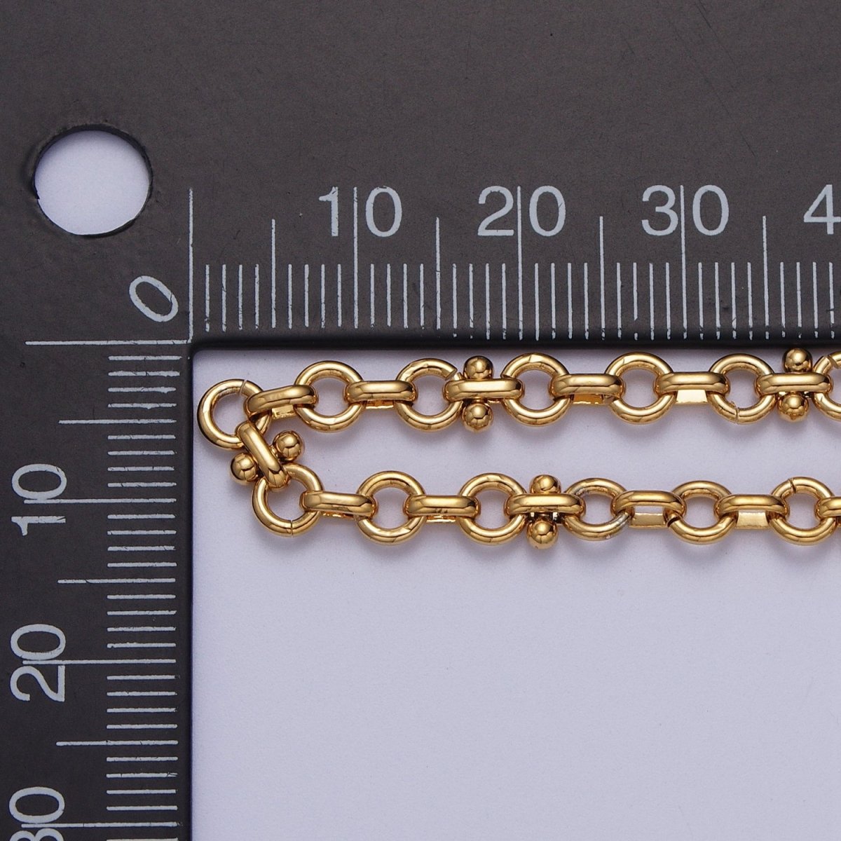 24K Gold Filled 4.8mm Double Rolo Designed Statement Unfinished Chain in Gold & Silver | ROLL-895, ROLL-896 Clearance Pricing