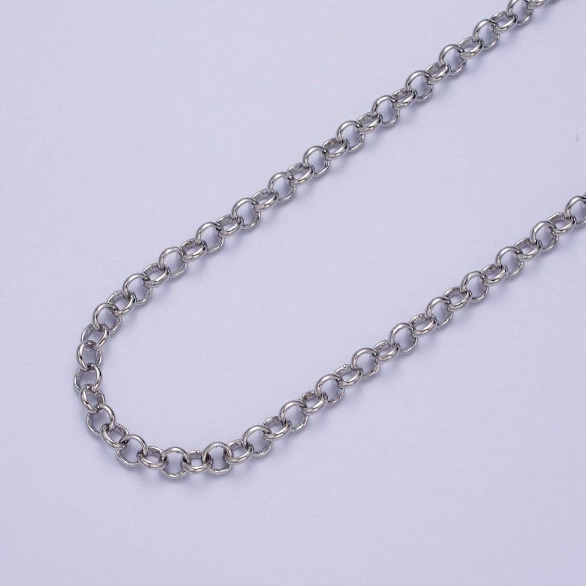 24K Gold Filled 4.8mm Round Rolo Unfinished Chain in Gold & Silver | ROLL-883, ROLL-884 Clearance Pricing