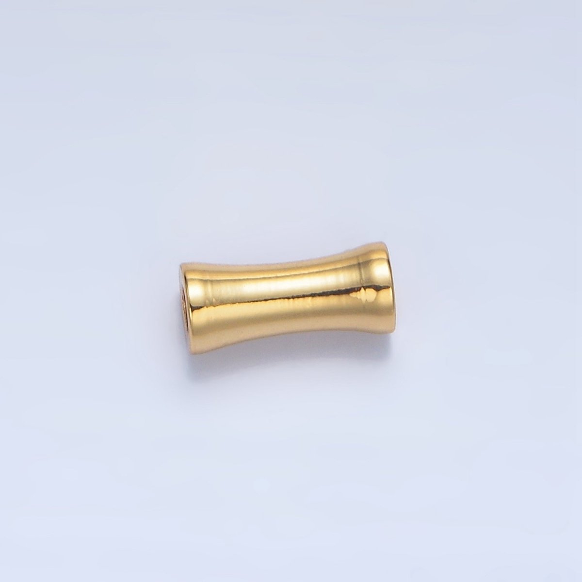 24K Gold Filled 4mm Minimalist Curved Tube Bead in Gold & Silver | B256