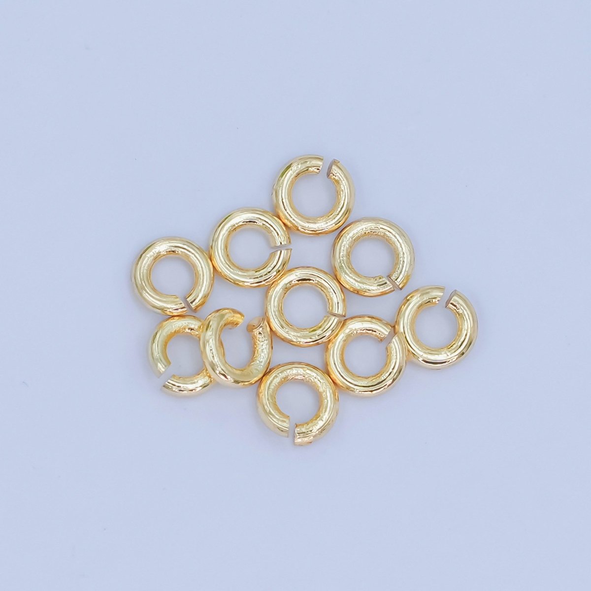24K Gold Filled 4mm x 1mm Minimalist Jump Ring Set | SP - 1623 - DLUXCA